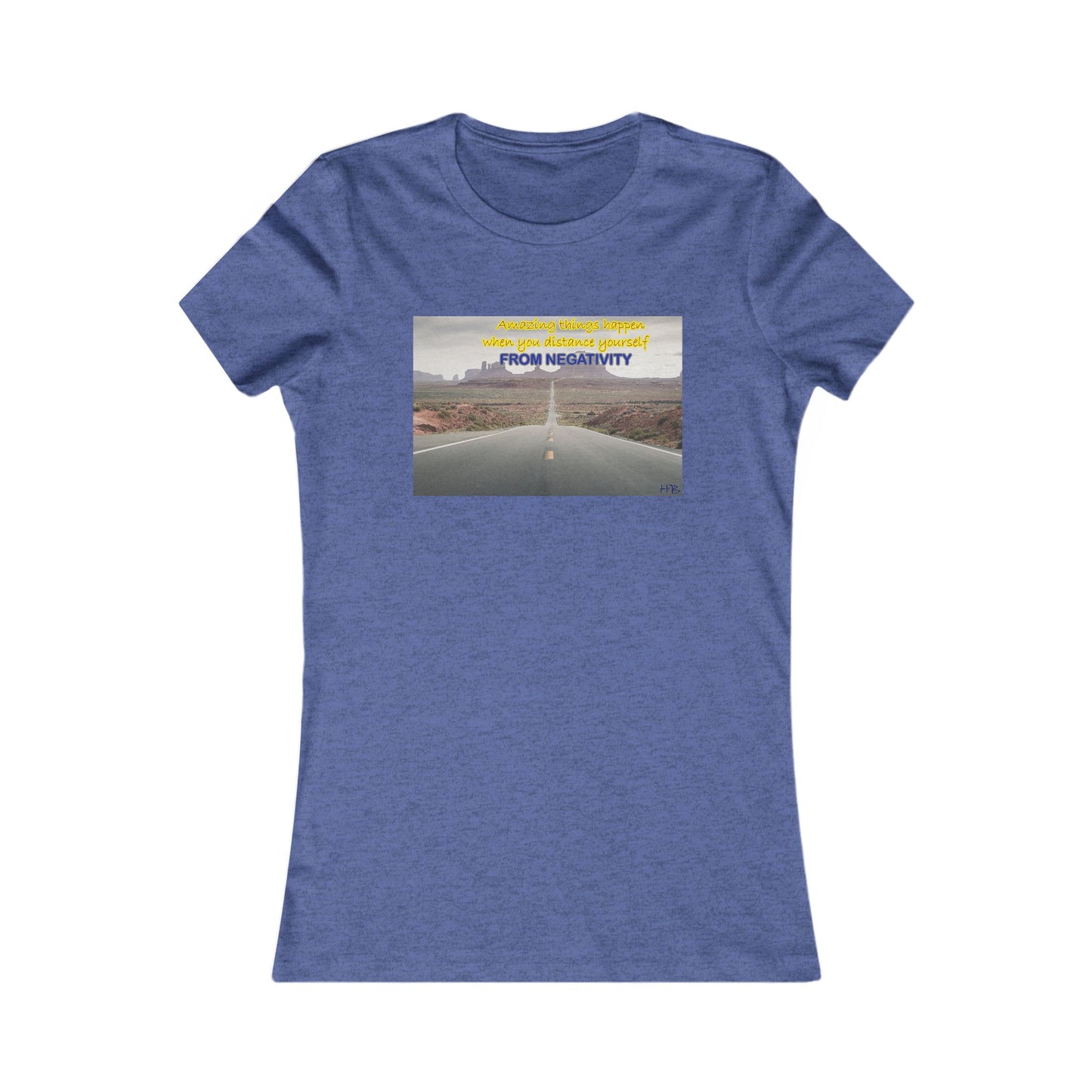 Amazing Things Happen when Distancing from Negativity (Women - Premium Cotton Tee)