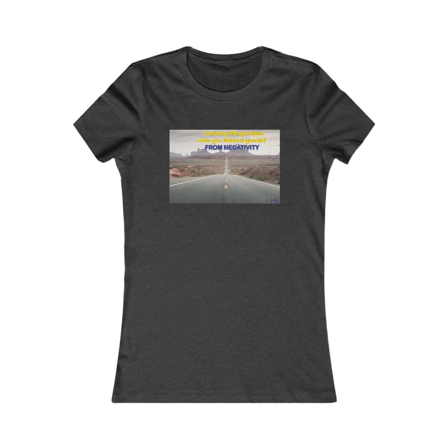 Amazing Things Happen when Distancing from Negativity (Women - Premium Cotton Tee)