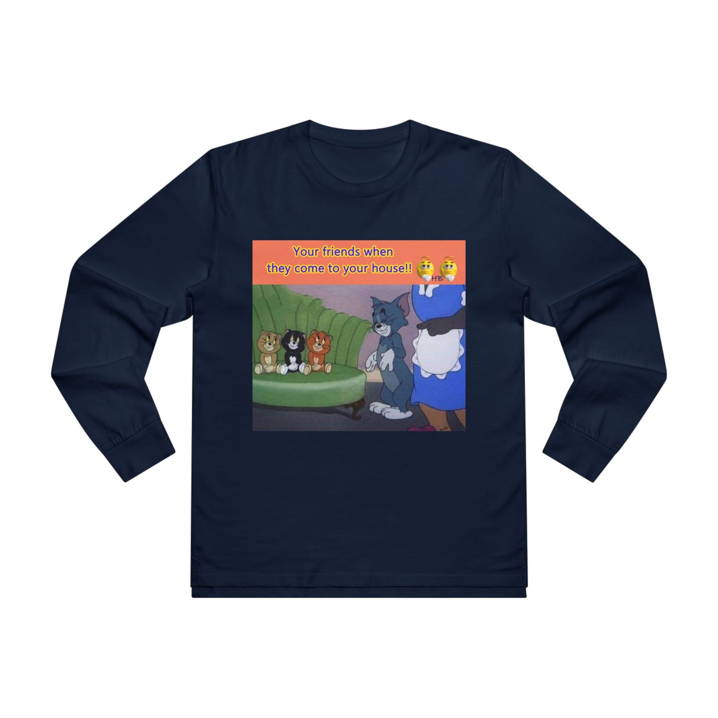 Tom and his innocent looking little friends in front of Mammy (Men's Base Longsleeve Tee - All-Season Wear)