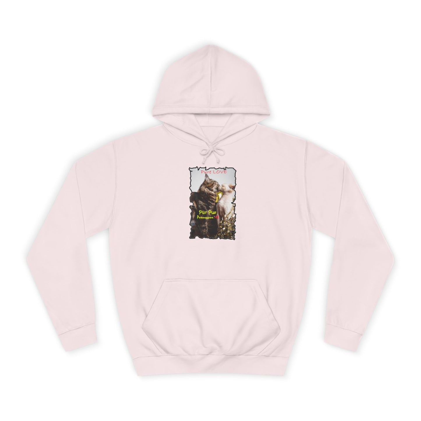 Get Yours Now -- Pure LOVE Cats kissing (Hoodie - Cozy and Durable)