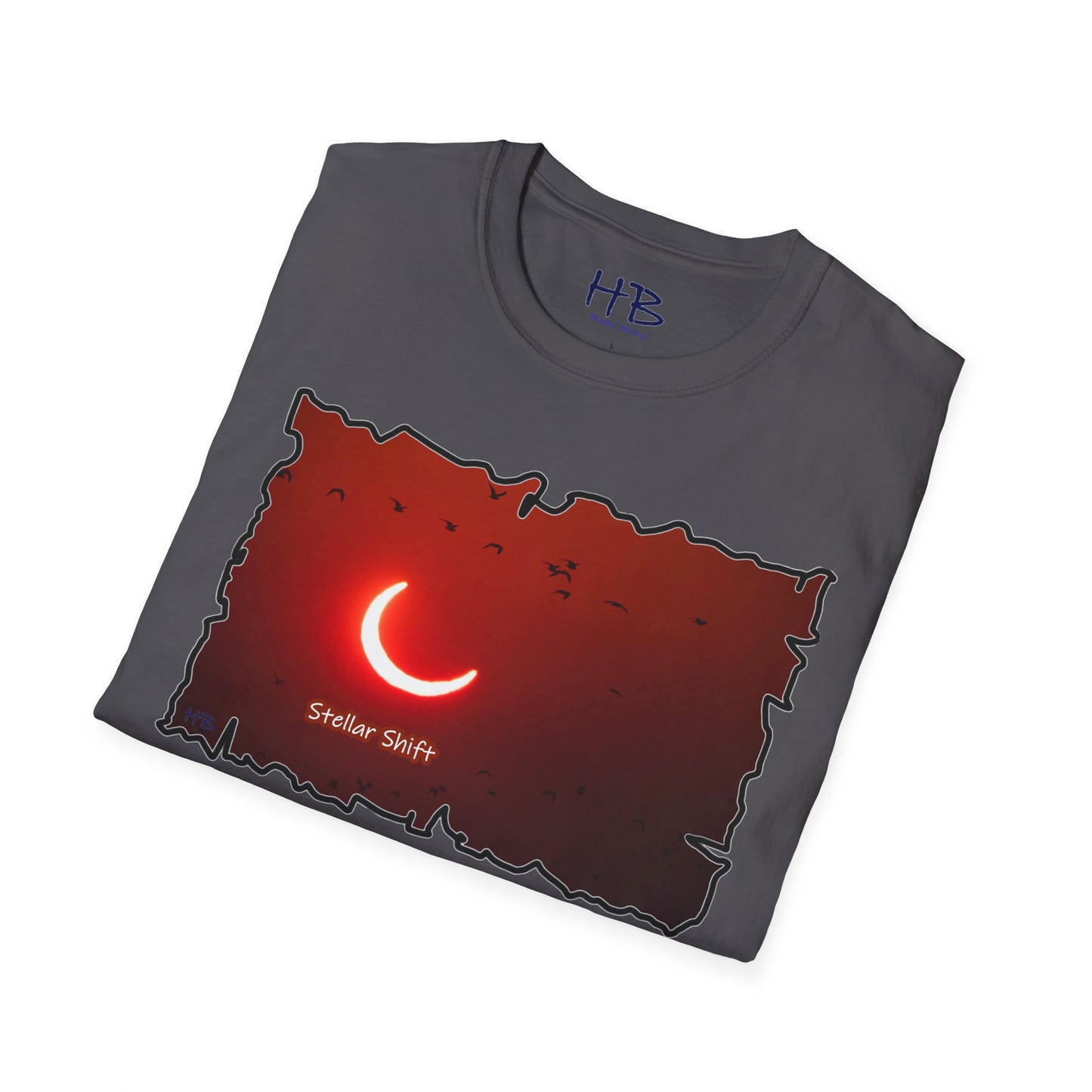 Avian Symphony in a Orange Odyssey; Moonlit Migration in Dusk's Embrace