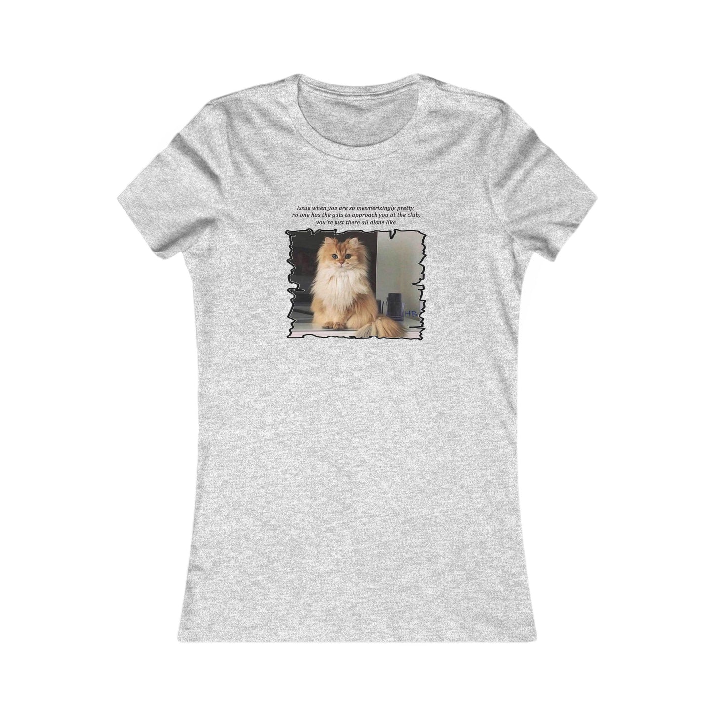 Mesmerizing Lonely Kitty (Women - Premium Cotton Tee)