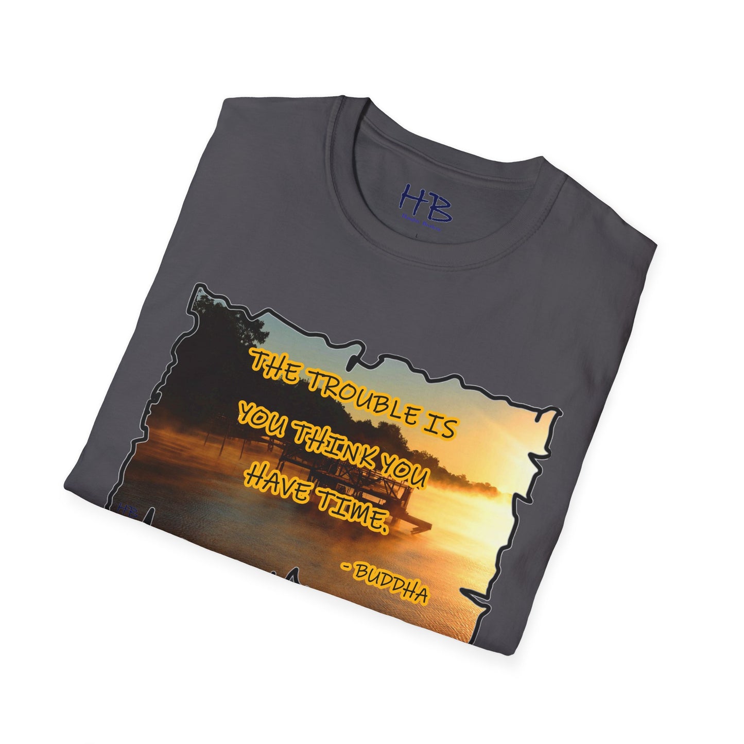 Buddha's Timeless Horizon Harmony; Philosophical Mirage Ethereal Lake Sunset Discourse 4