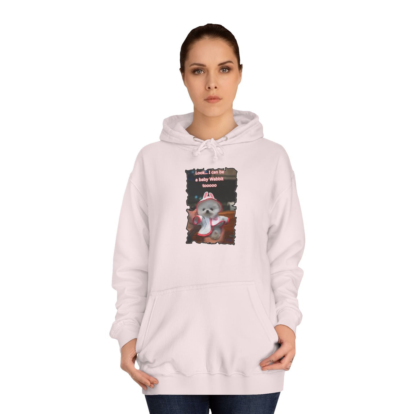 Bichon Maltese puppy dressed in a cute rabbit costume (Hoodie - Cozy and Durable)