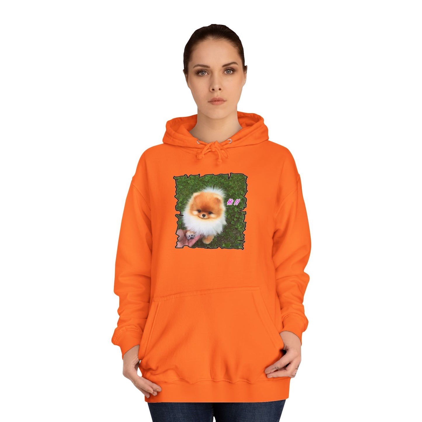 "Hi !!" Tiny adorable Bichon Maltese (Hoodie - Cozy and Durable)
