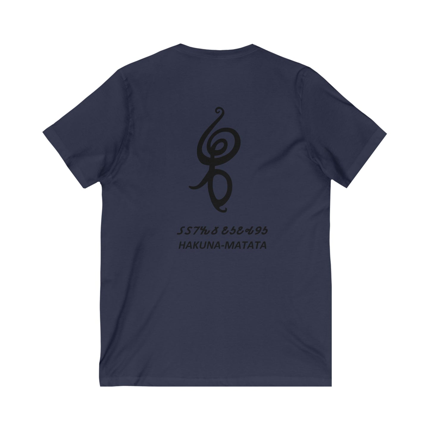 Smile Spark with Hakuna Matata Positivity Patrol Duo (Unisex Jersey Short Sleeve V-neck - Comfortable Everyday Wear)