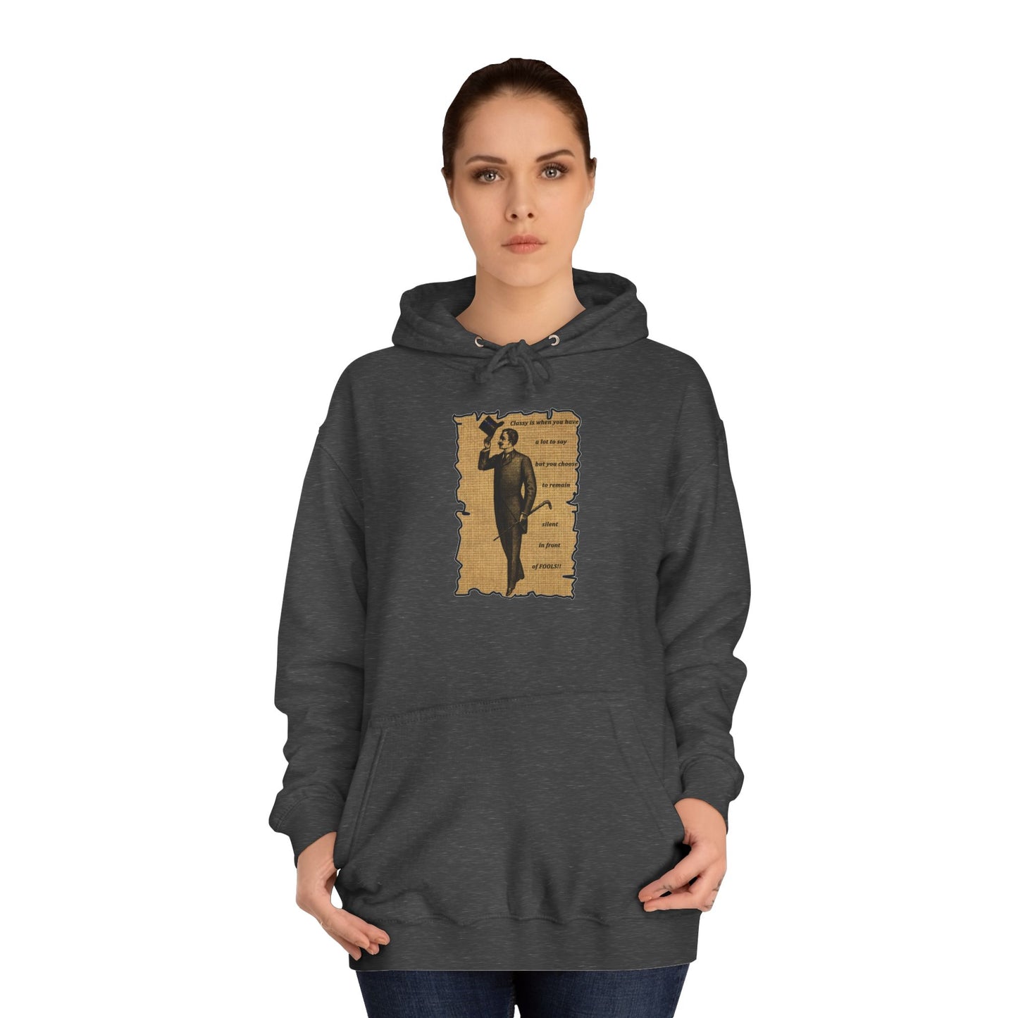 Sophisticated Vintage Silence (Hoodie - Cozy and Durable)