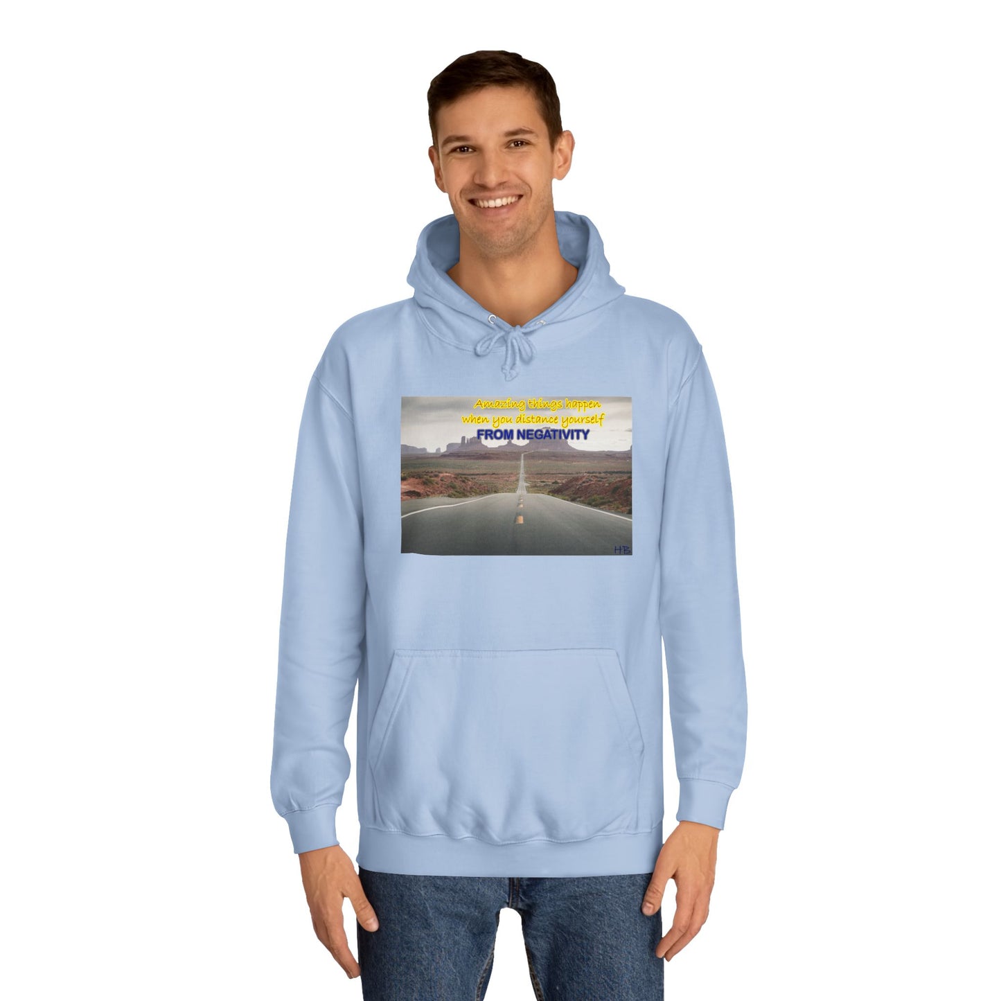 Amazing Things Happen when Distancing from Negativity (Hoodie - Cozy and Durable)