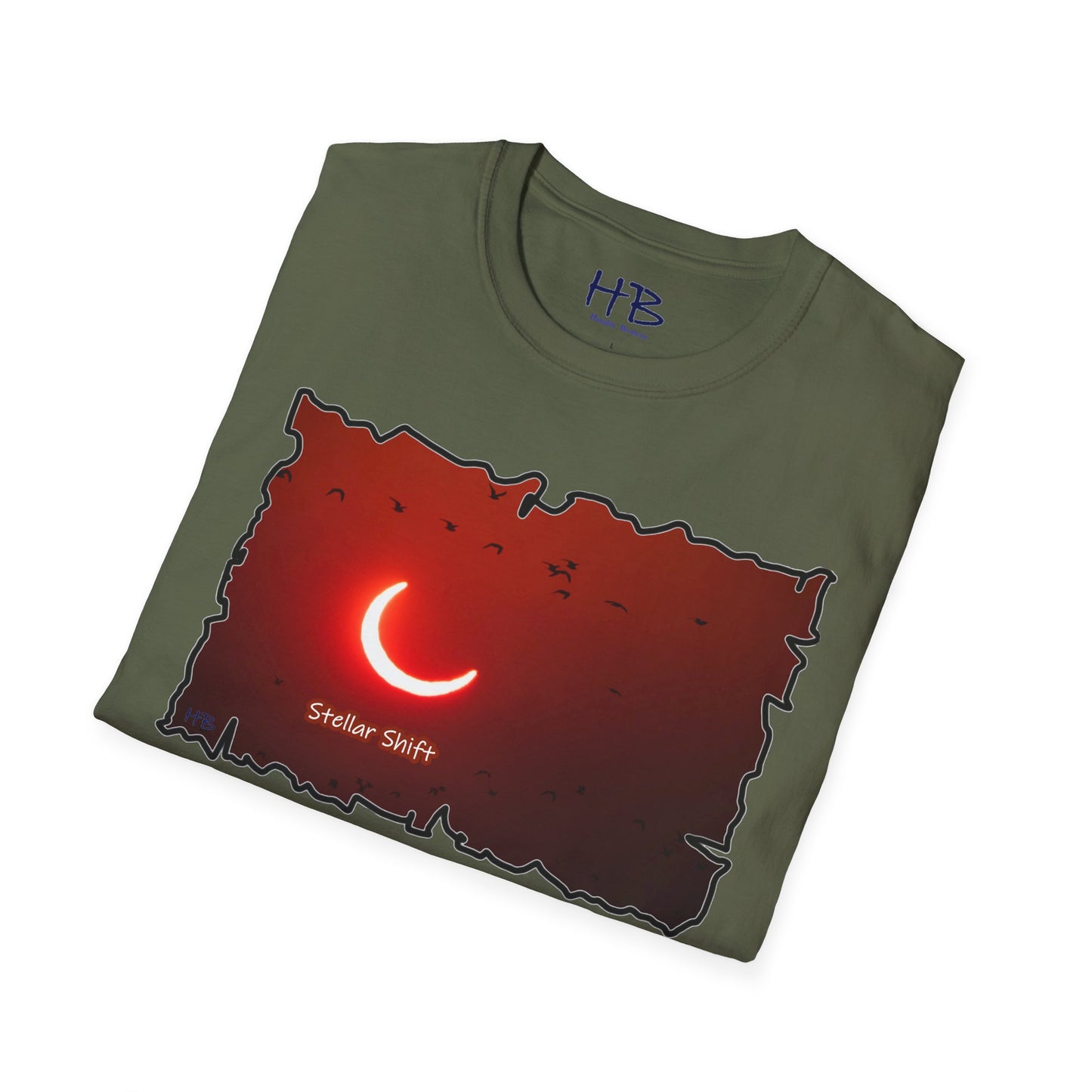 Avian Symphony in a Orange Odyssey; Moonlit Migration in Dusk's Embrace