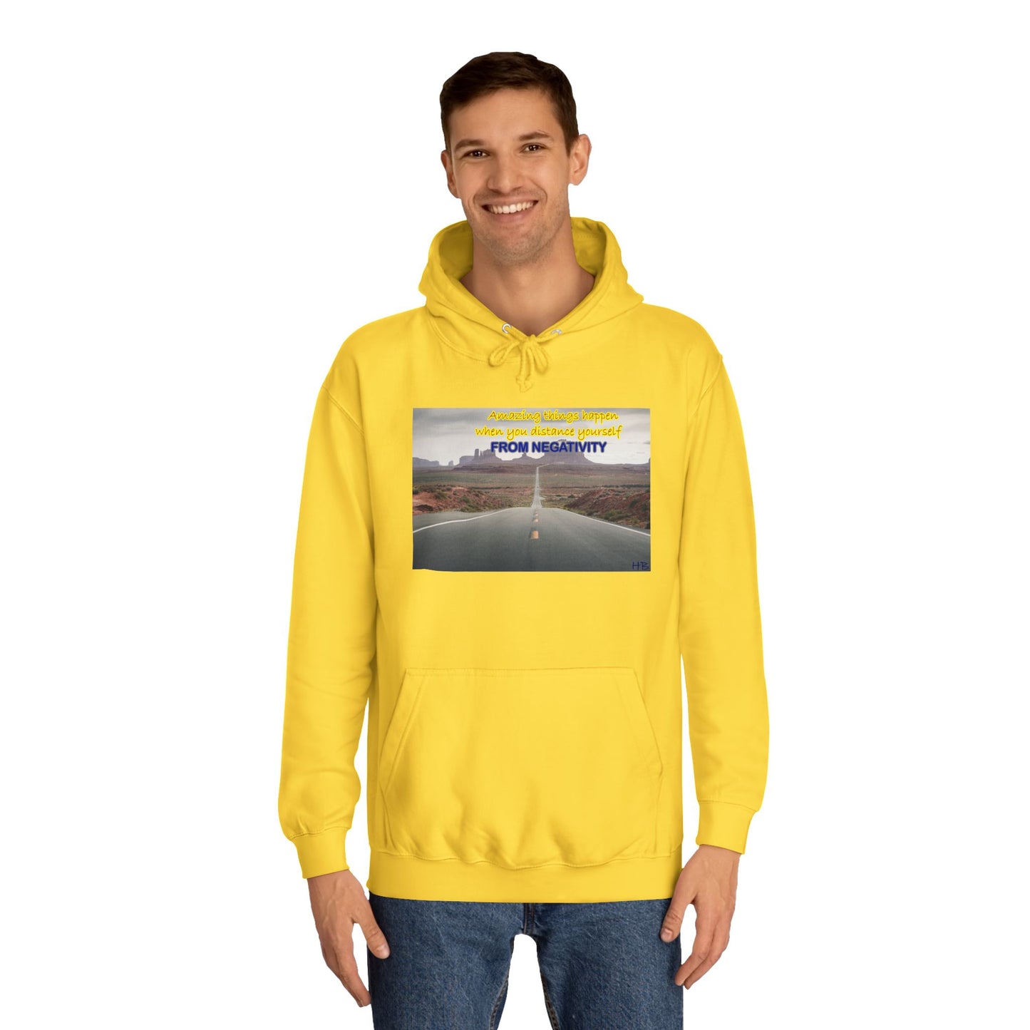 Amazing Things Happen when Distancing from Negativity (Hoodie - Cozy and Durable)