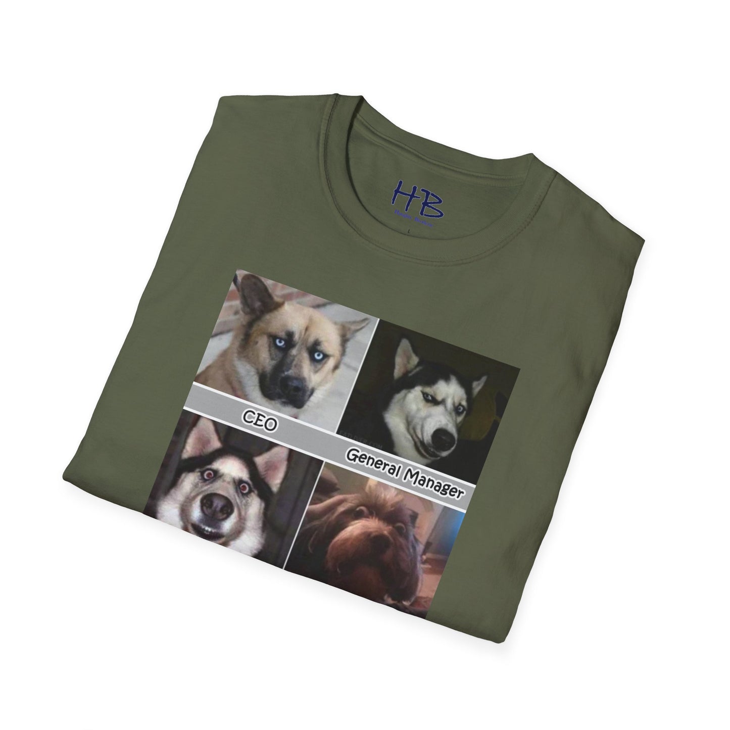 Stressful hierarchy in management company represented by dog faces :P