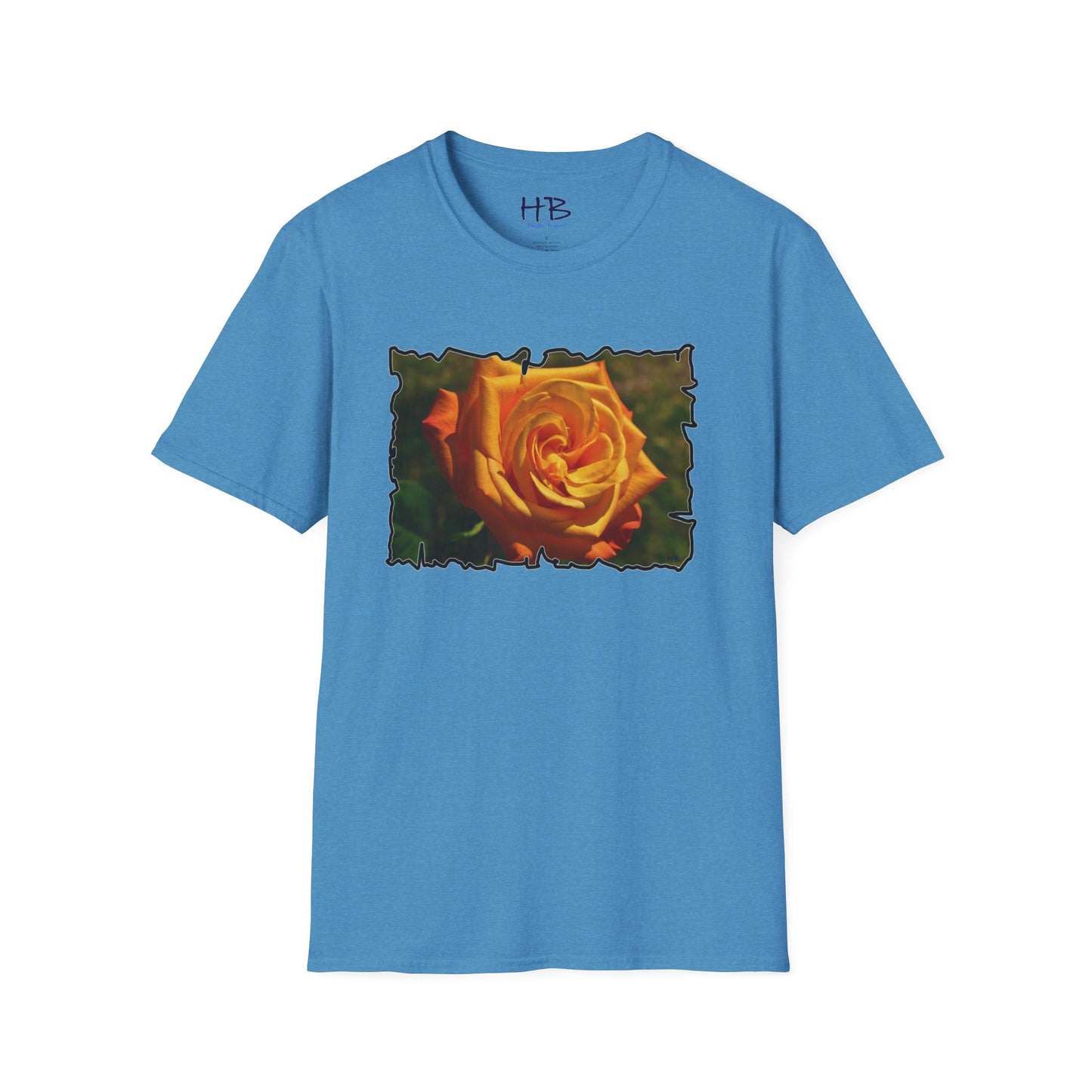 Blossoming Splendor: The Majestic Orange Rose Tee Shirt