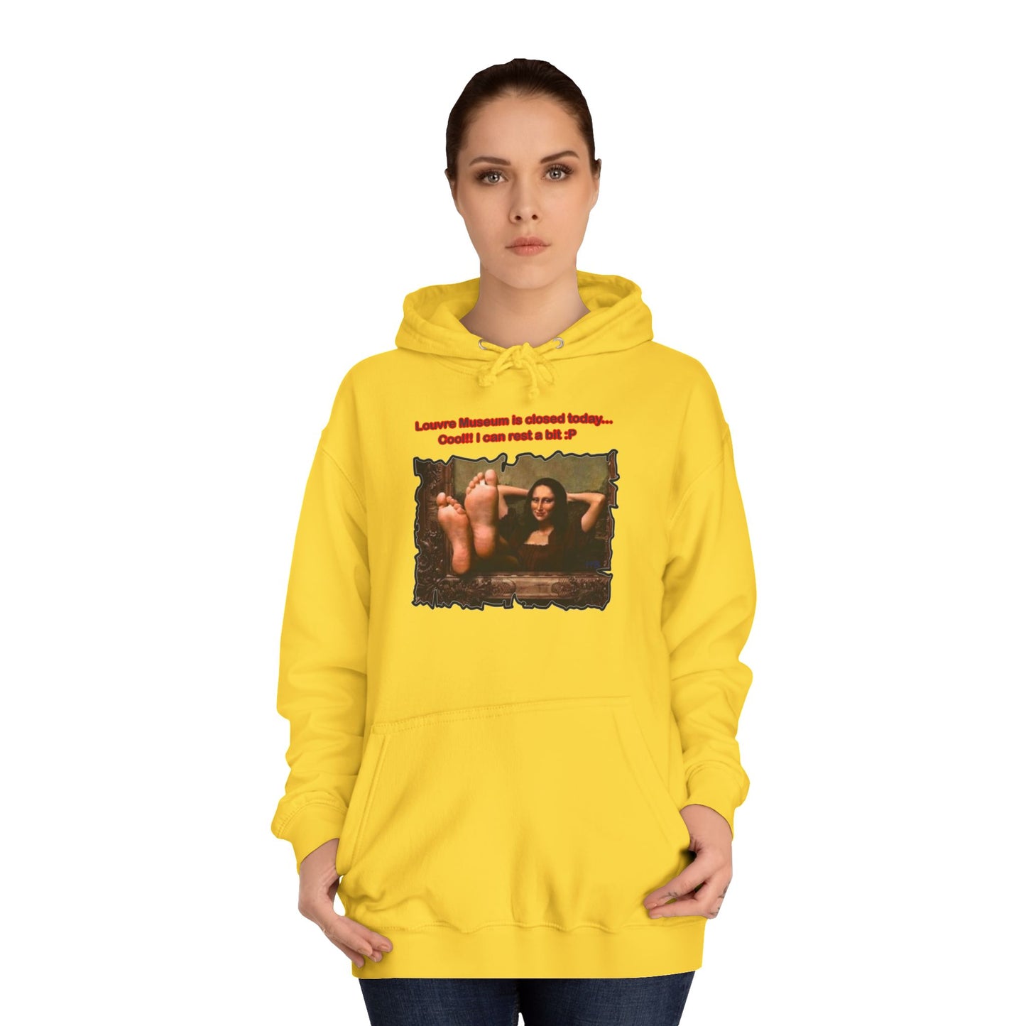 Get Yours Now -- Mischievous Playful Mona Lisa (Hoodie - Cozy and Durable)