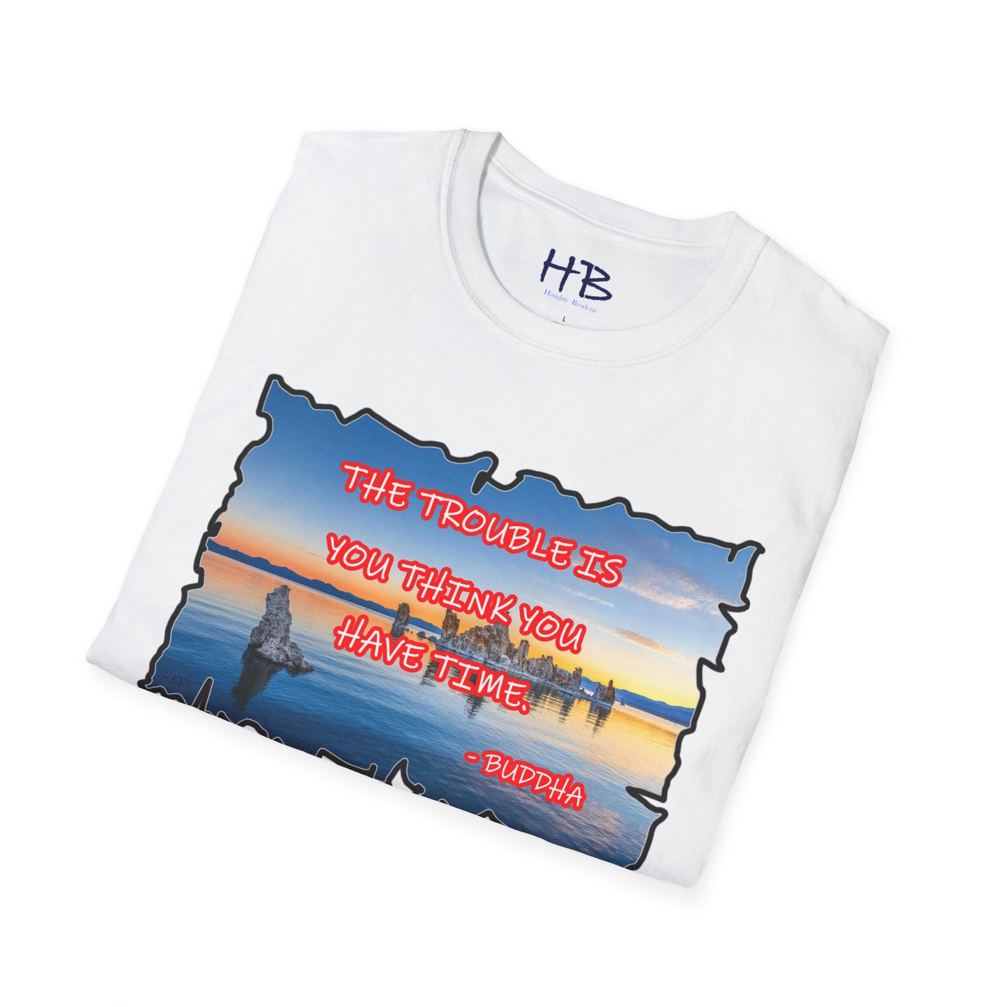 Buddha's Timeless Horizon Harmony; Philosophical Mirage Ethereal Lake Sunset Discourse 3