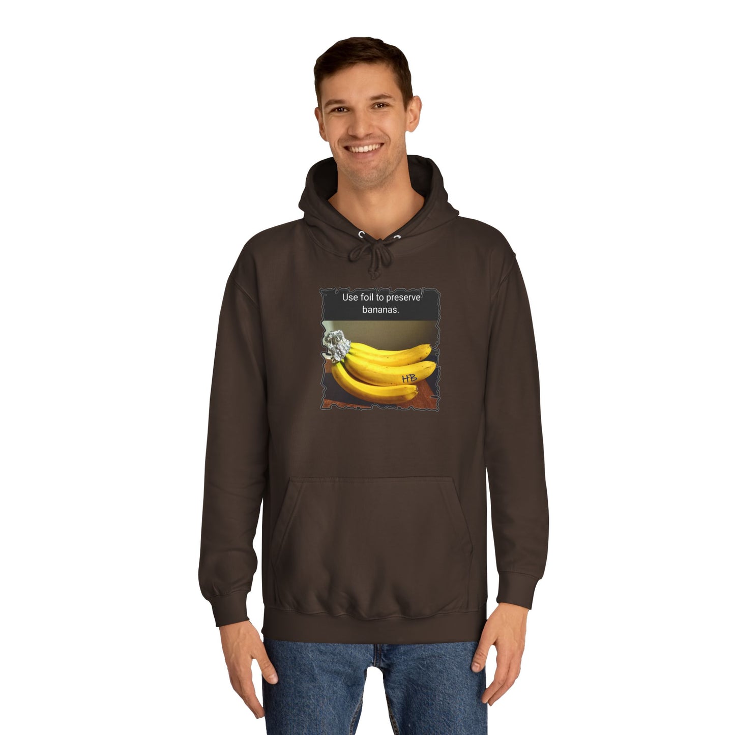 Use foil to preserve a banana (Hoodie - Cozy and Durable)