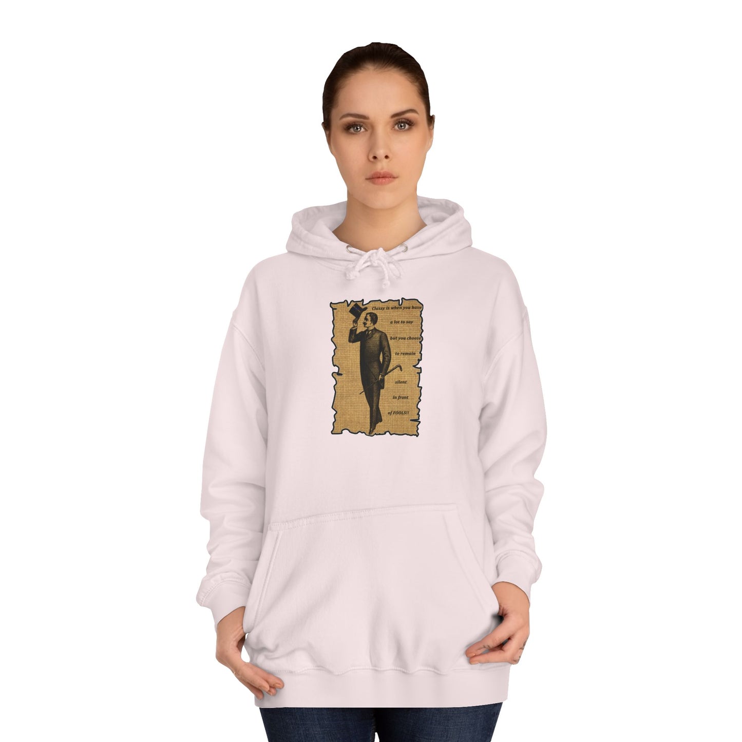 Sophisticated Vintage Silence (Hoodie - Cozy and Durable)