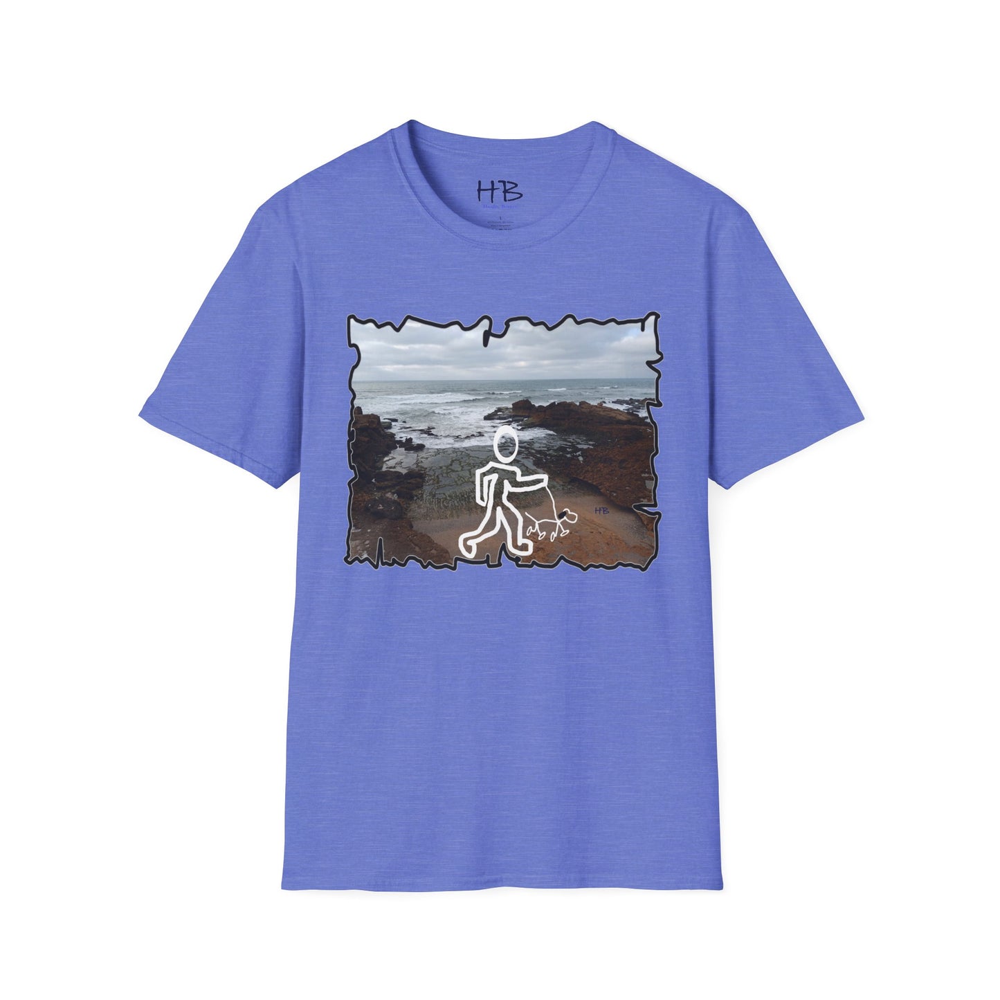 Rocky Shoreline Peaceful Oceanic; Harmony with Nature Garb Furry Friend Companion