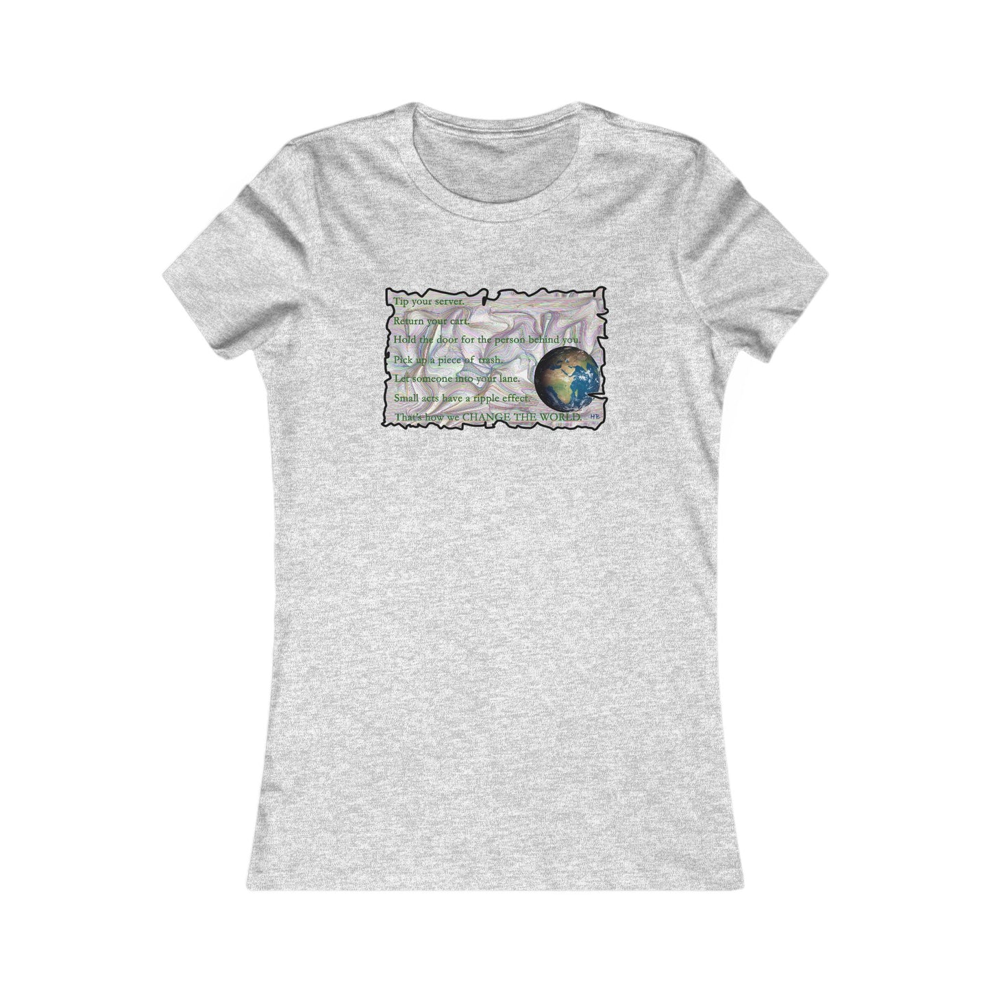 Take Action to Change the World Ripple Effect (Women - Premium Cotton Tee)