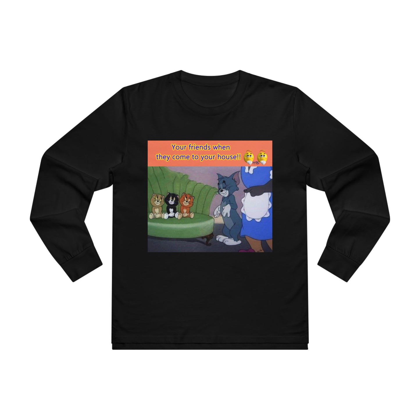 Tom and his innocent looking little friends in front of Mammy (Men's Base Longsleeve Tee - All-Season Wear)