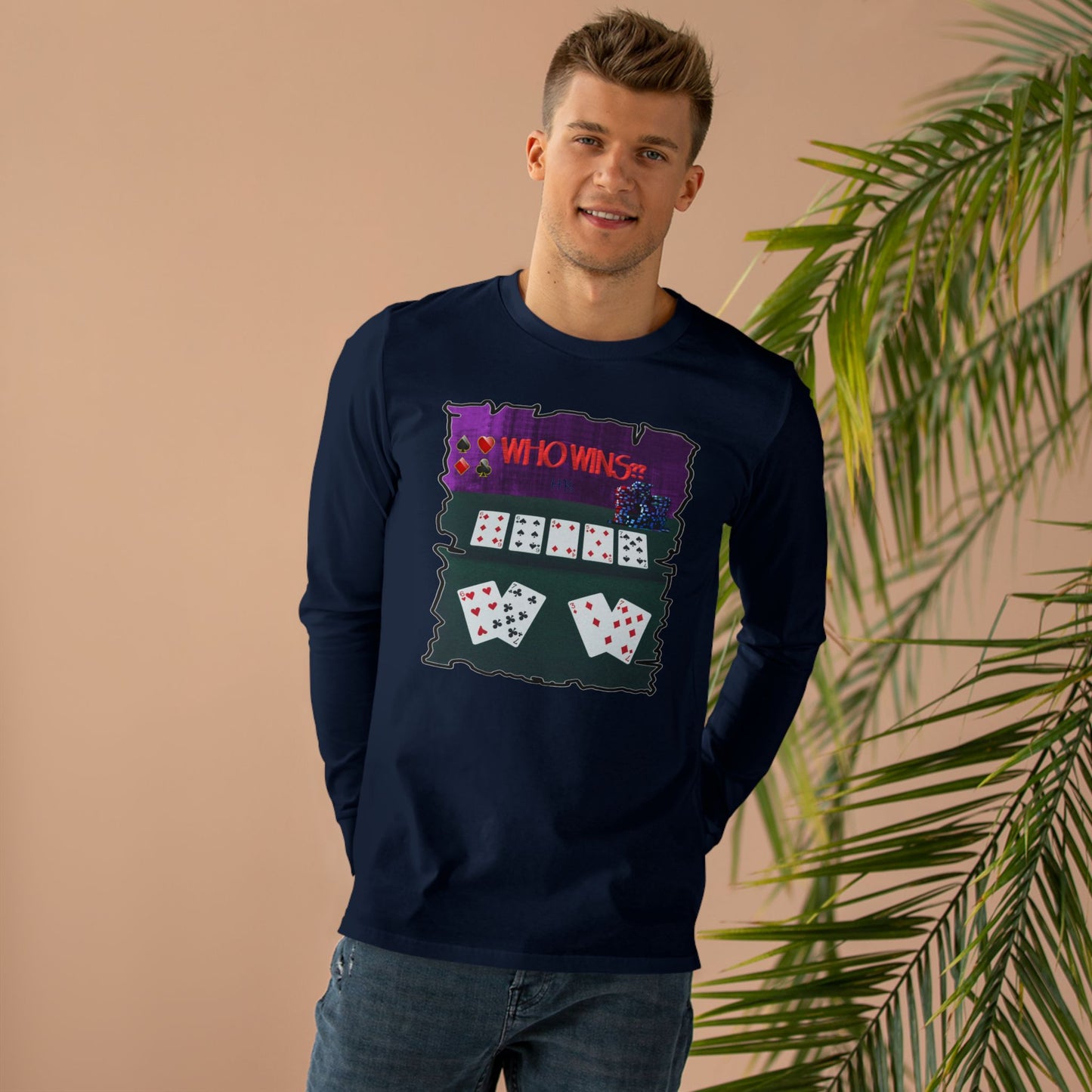 Get Yours Now -- Poker Face-off  Proclamation Challenge (Men's Base Longsleeve Tee - All-Season Wear)