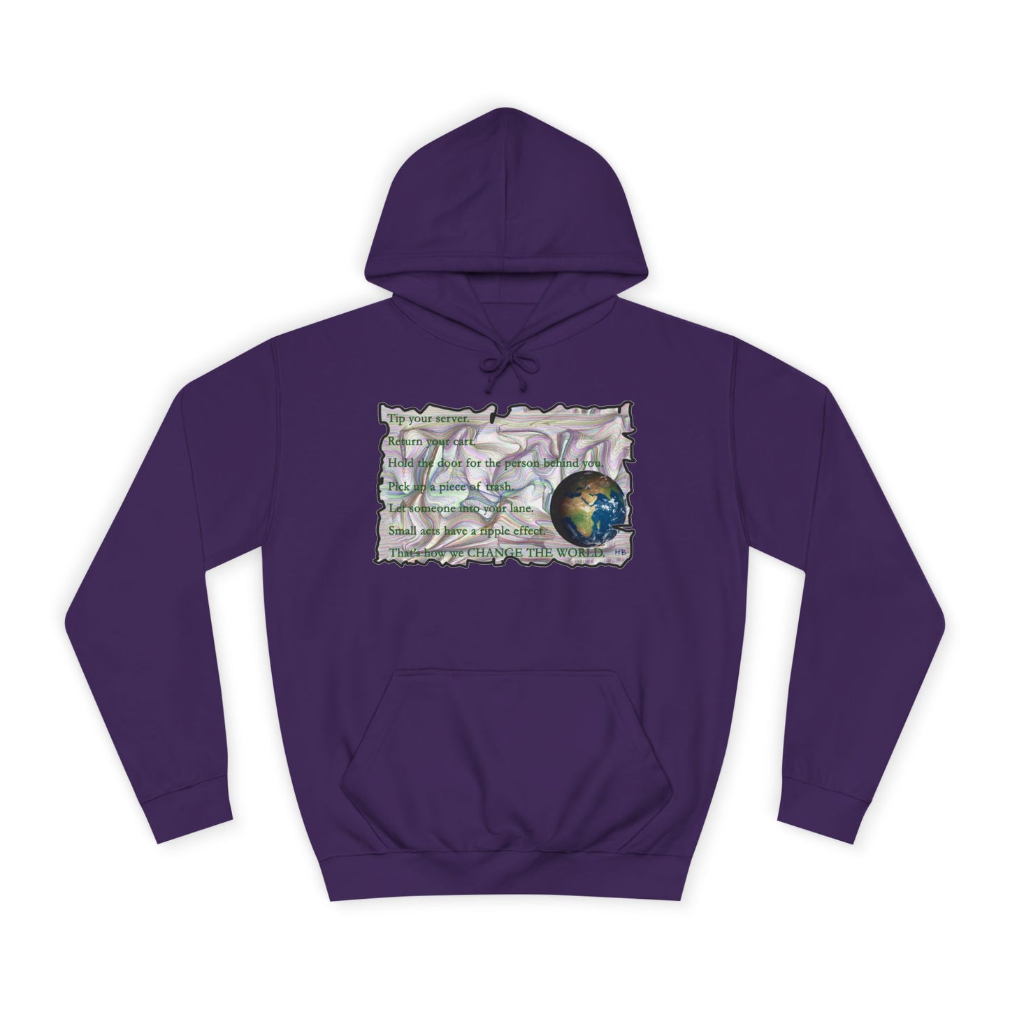 Take Action to Change the World Ripple Effect (Hoodie - Cozy and Durable)