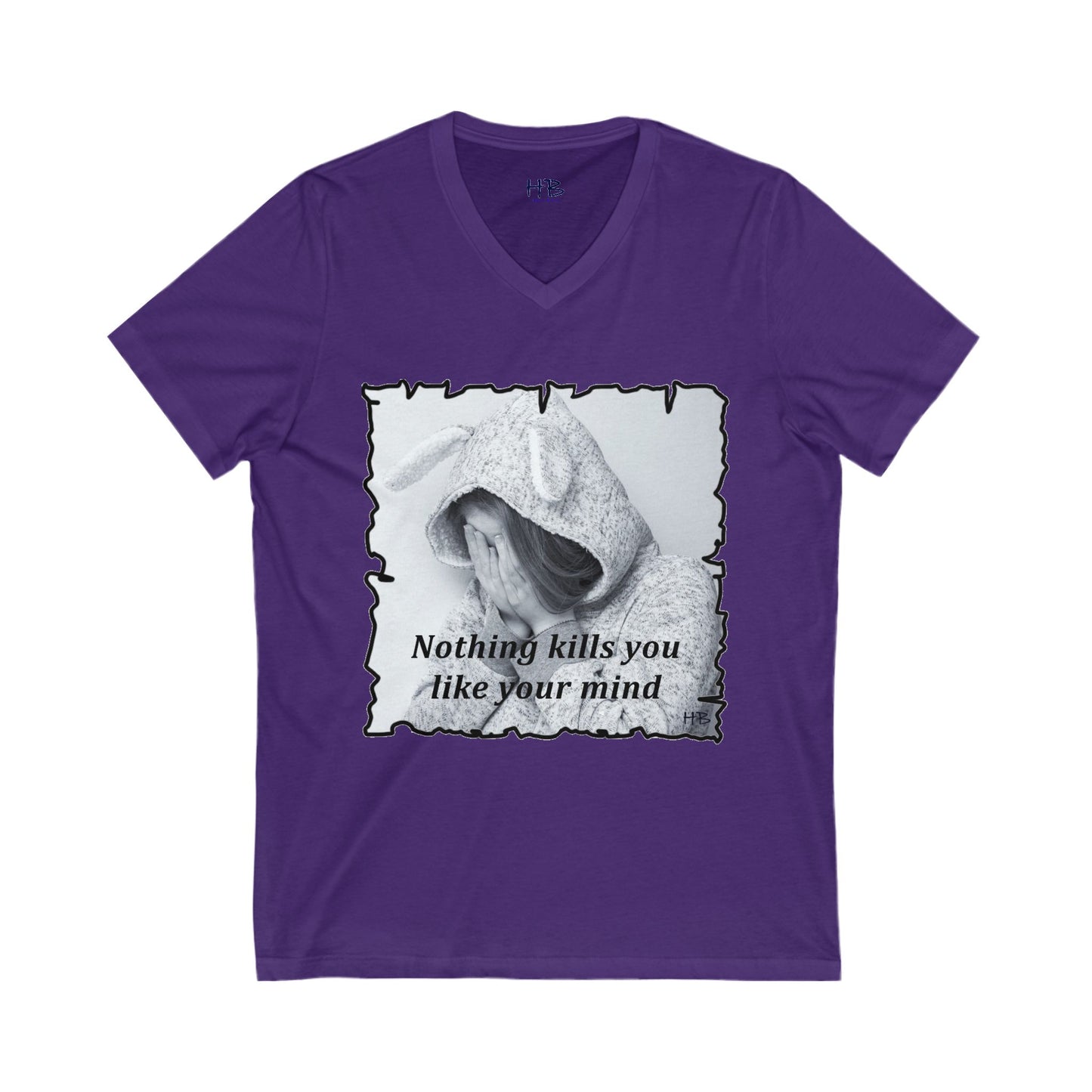 Mental Fortress brings Inner Peace (Unisex Jersey Short Sleeve V-neck - Comfortable Everyday Wear)