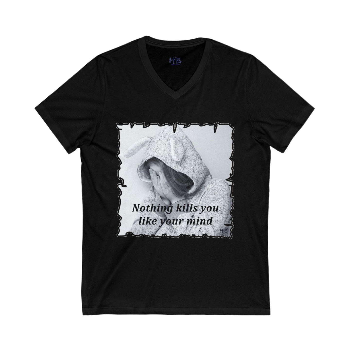 Mental Fortress brings Inner Peace (Unisex Jersey Short Sleeve V-neck - Comfortable Everyday Wear)