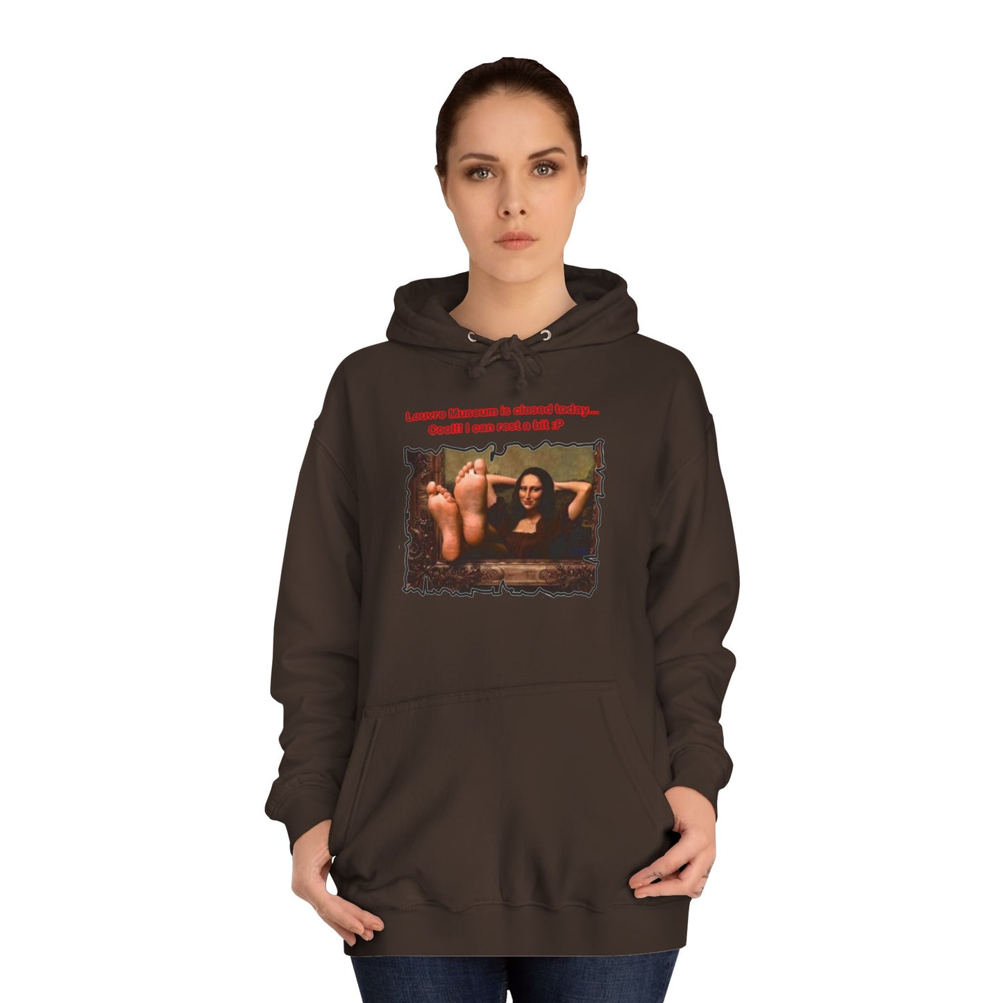 Get Yours Now -- Mischievous Playful Mona Lisa (Hoodie - Cozy and Durable)