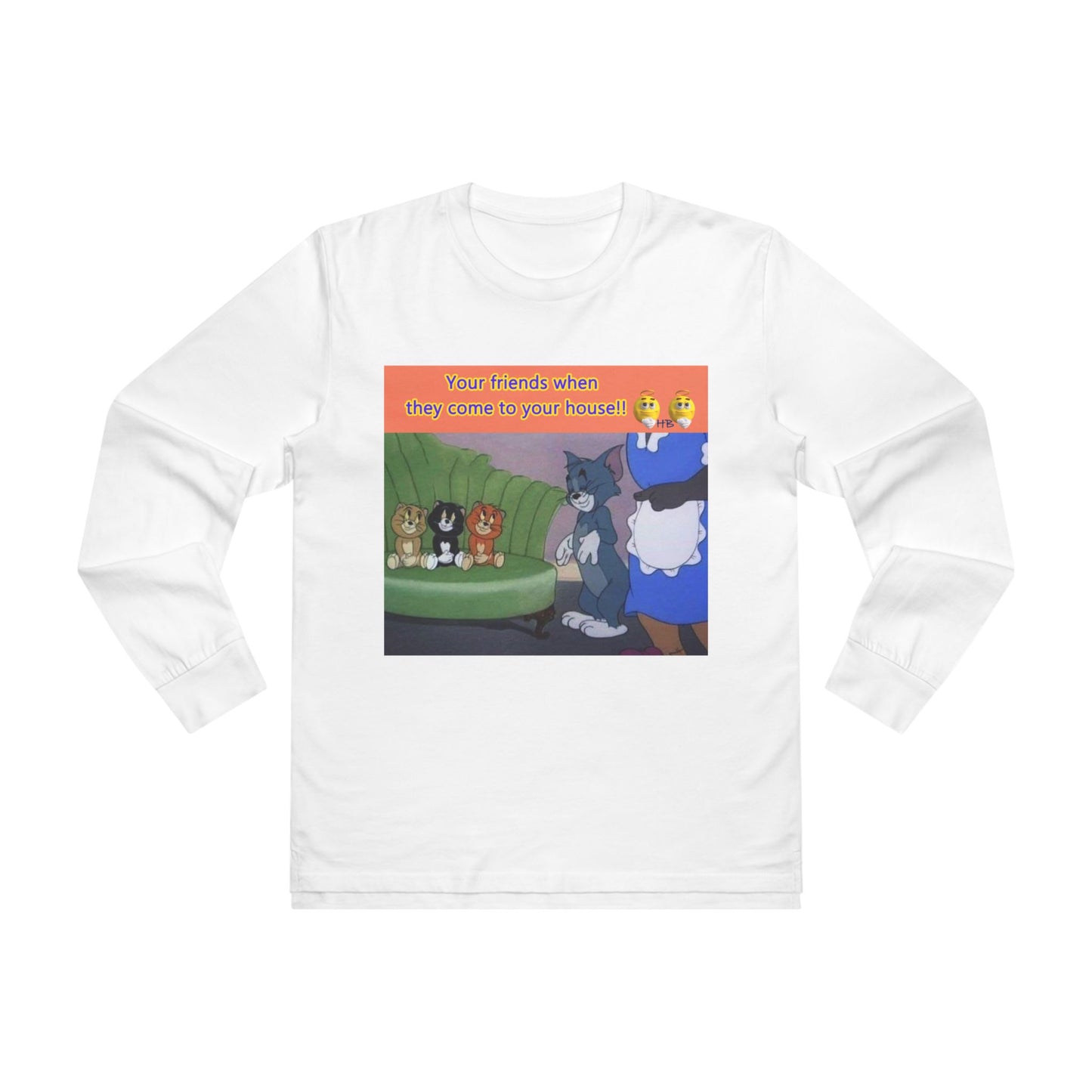 Tom and his innocent looking little friends in front of Mammy (Men's Base Longsleeve Tee - All-Season Wear)