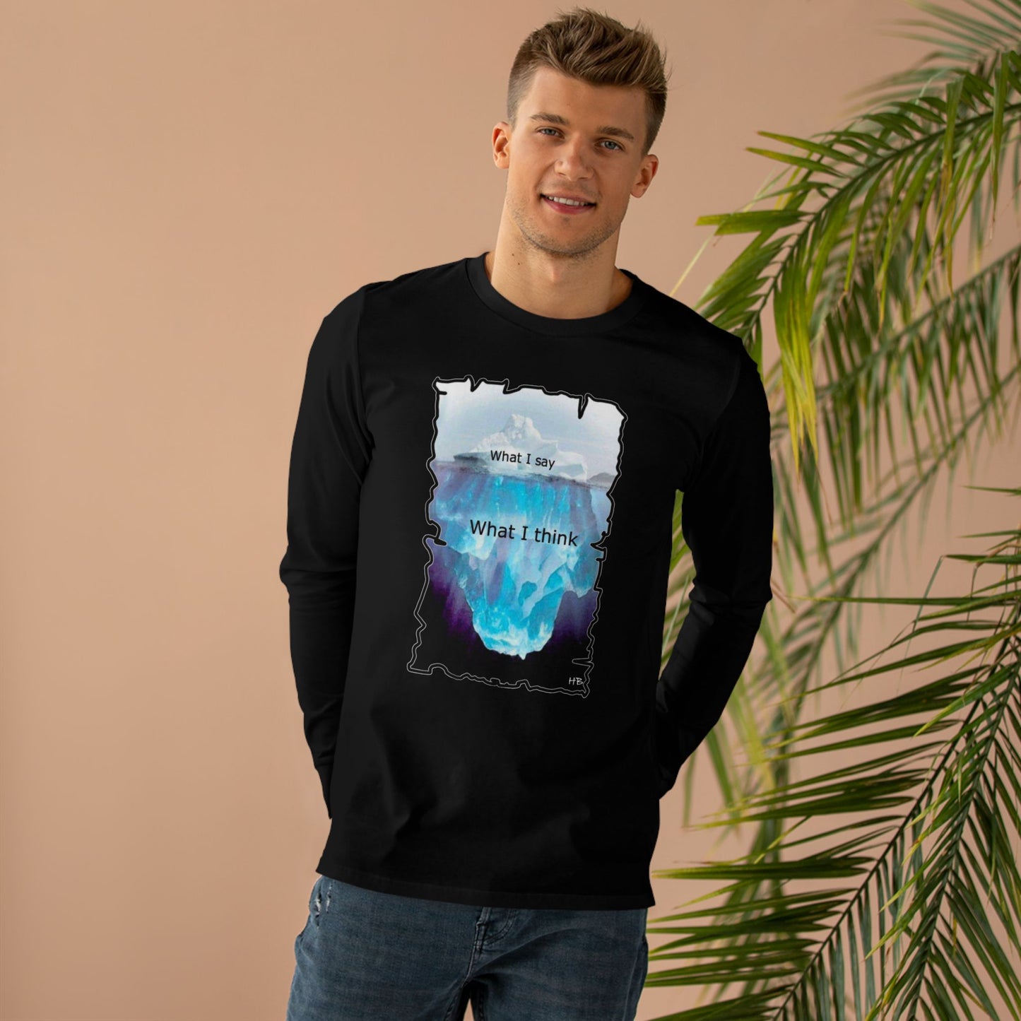 Below the Surface Veiled Verbalization (Men's Base Longsleeve Tee - All-Season Wear)