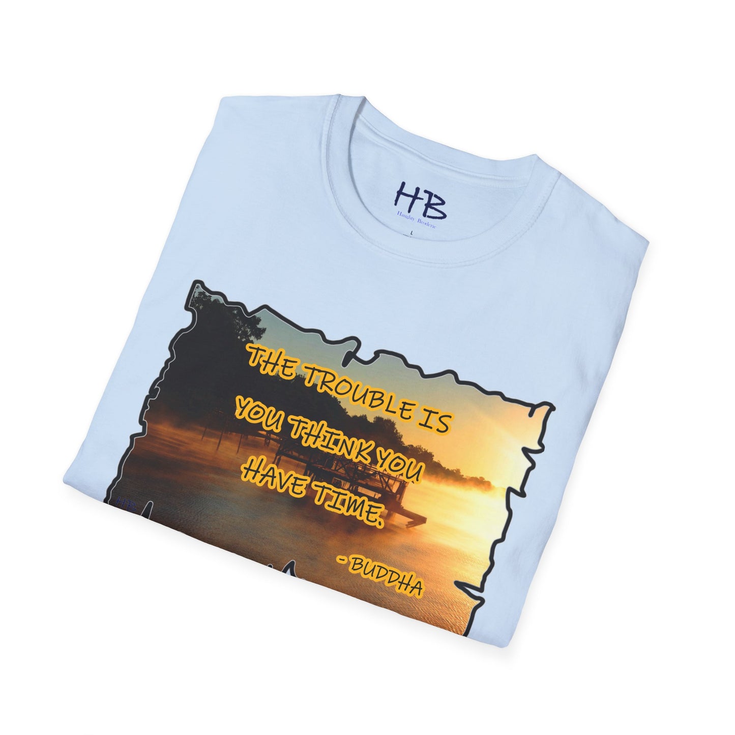 Buddha's Timeless Horizon Harmony; Philosophical Mirage Ethereal Lake Sunset Discourse 4