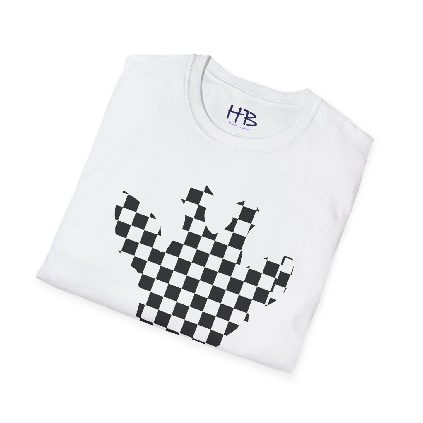 Graceful Heights: The Refined Checkered Giraffe Garment