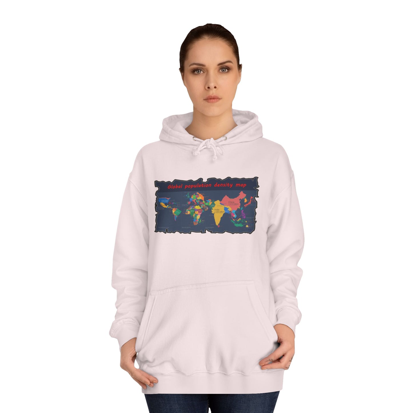 Get Yours Now -- Global density world population (Hoodie - Cozy and Durable)