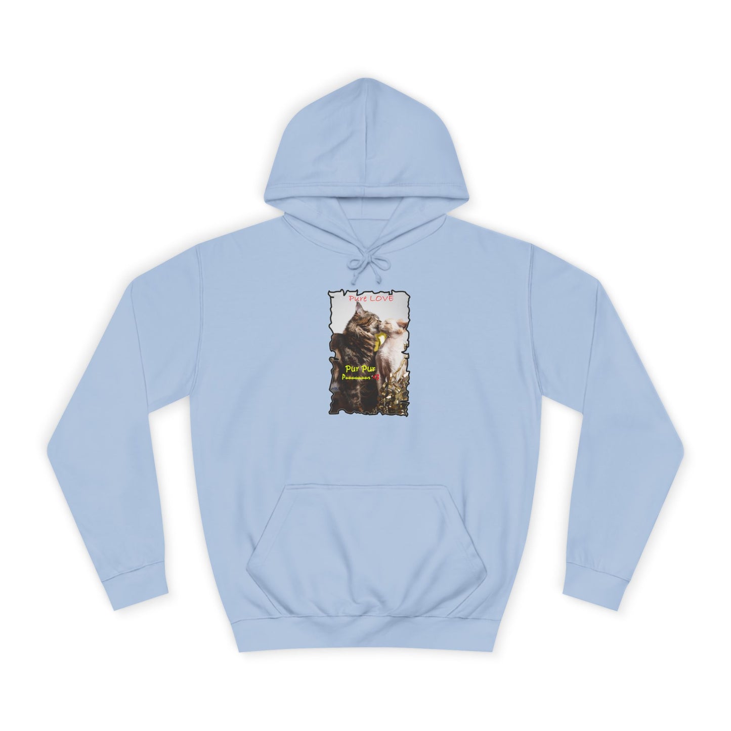 Get Yours Now -- Pure LOVE Cats kissing (Hoodie - Cozy and Durable)
