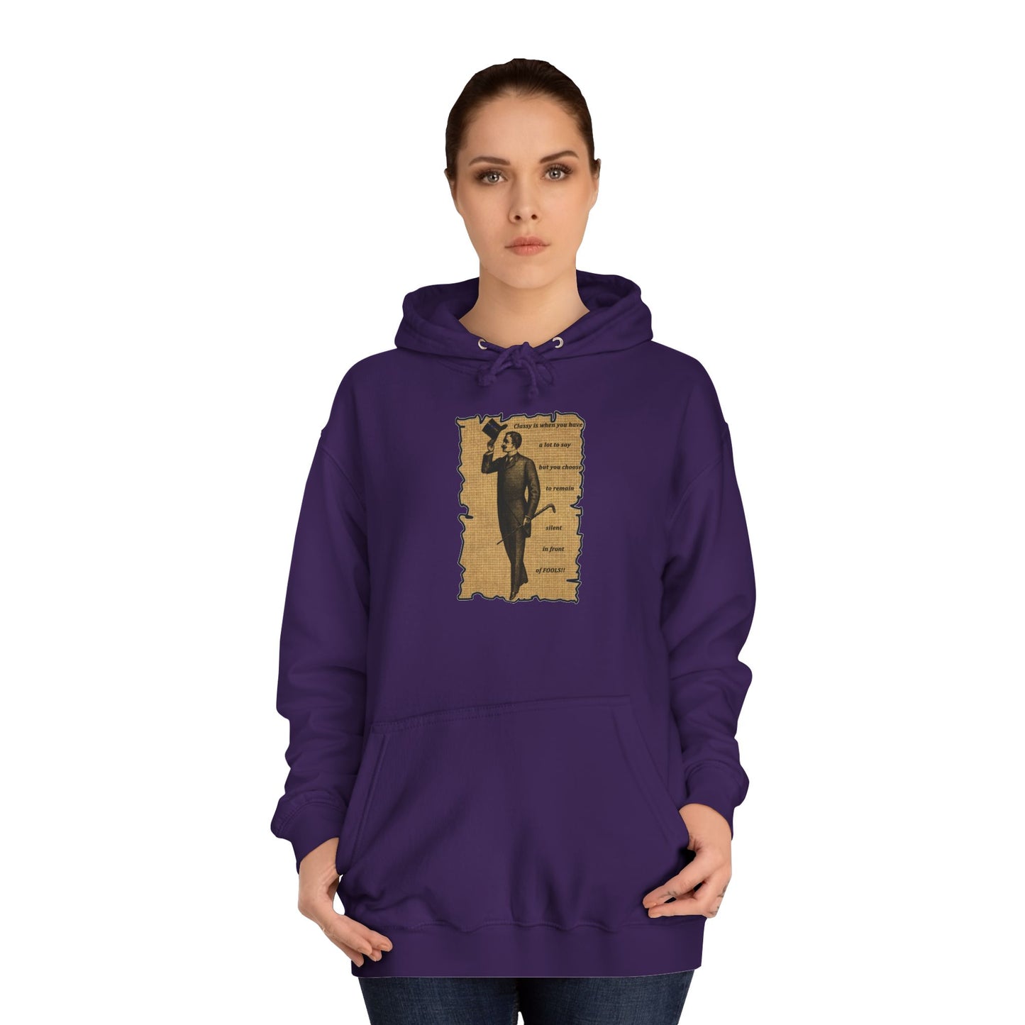 Sophisticated Vintage Silence (Hoodie - Cozy and Durable)