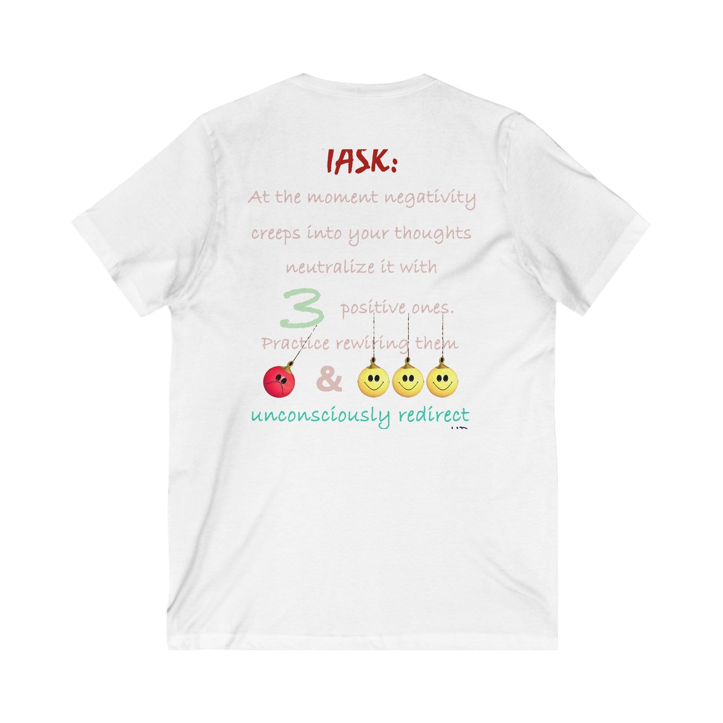 Positive Rewiring the Negativity Neutralizer Mindset (Unisex Jersey Short Sleeve V-neck - Comfortable Everyday Wear)