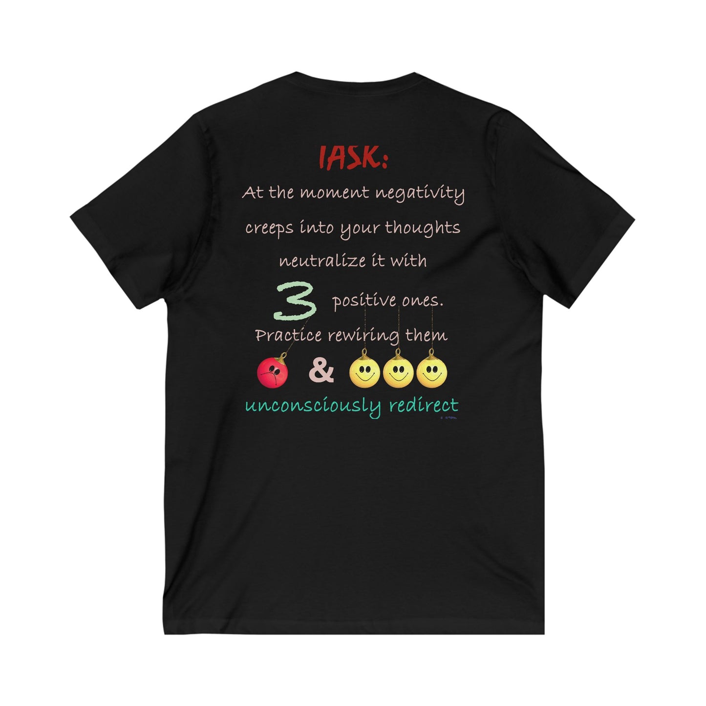 Positive Rewiring the Negativity Neutralizer Mindset (Unisex Jersey Short Sleeve V-neck - Comfortable Everyday Wear)