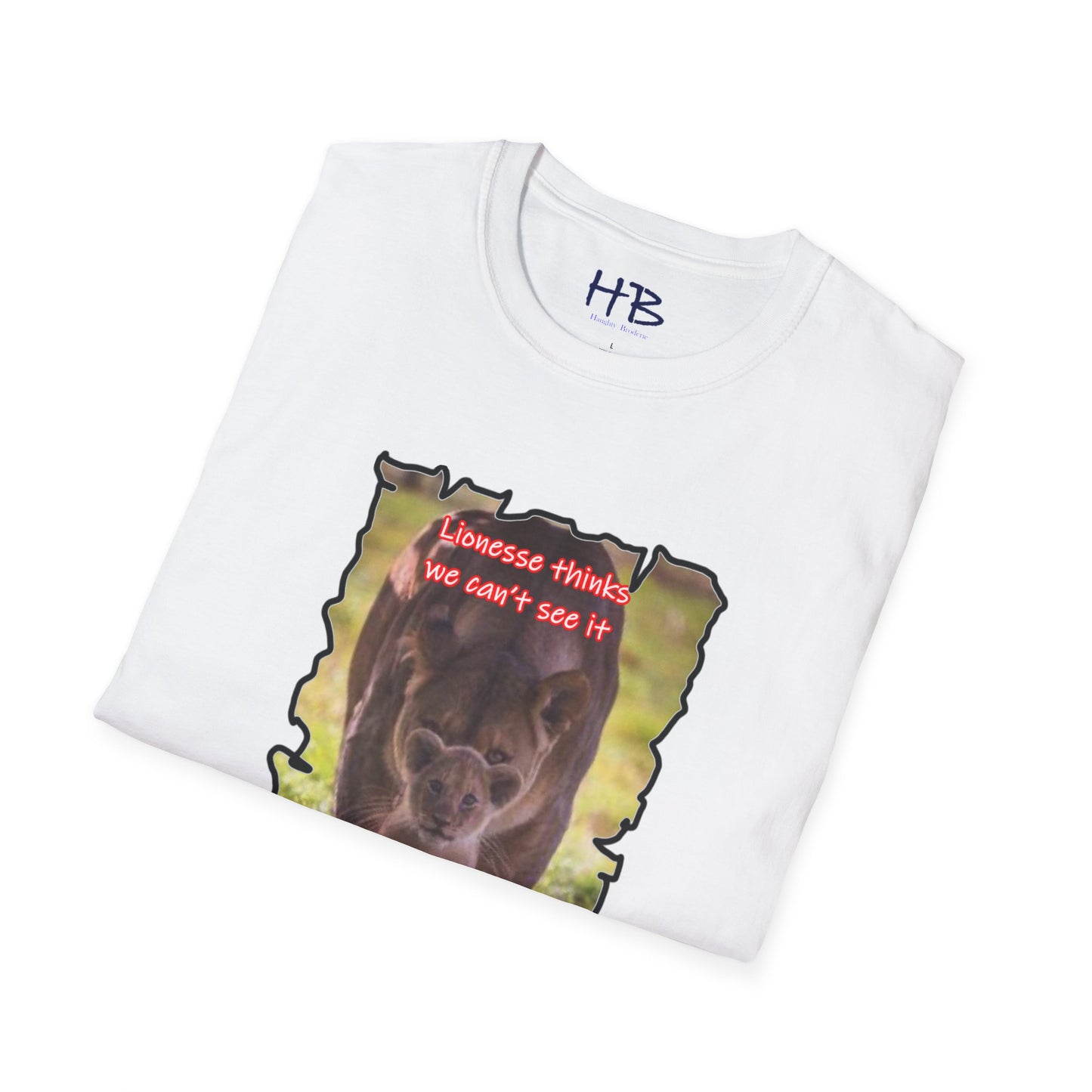 Stealthy Guardian: A Lioness's Hidden Presence Behind Baby Cub