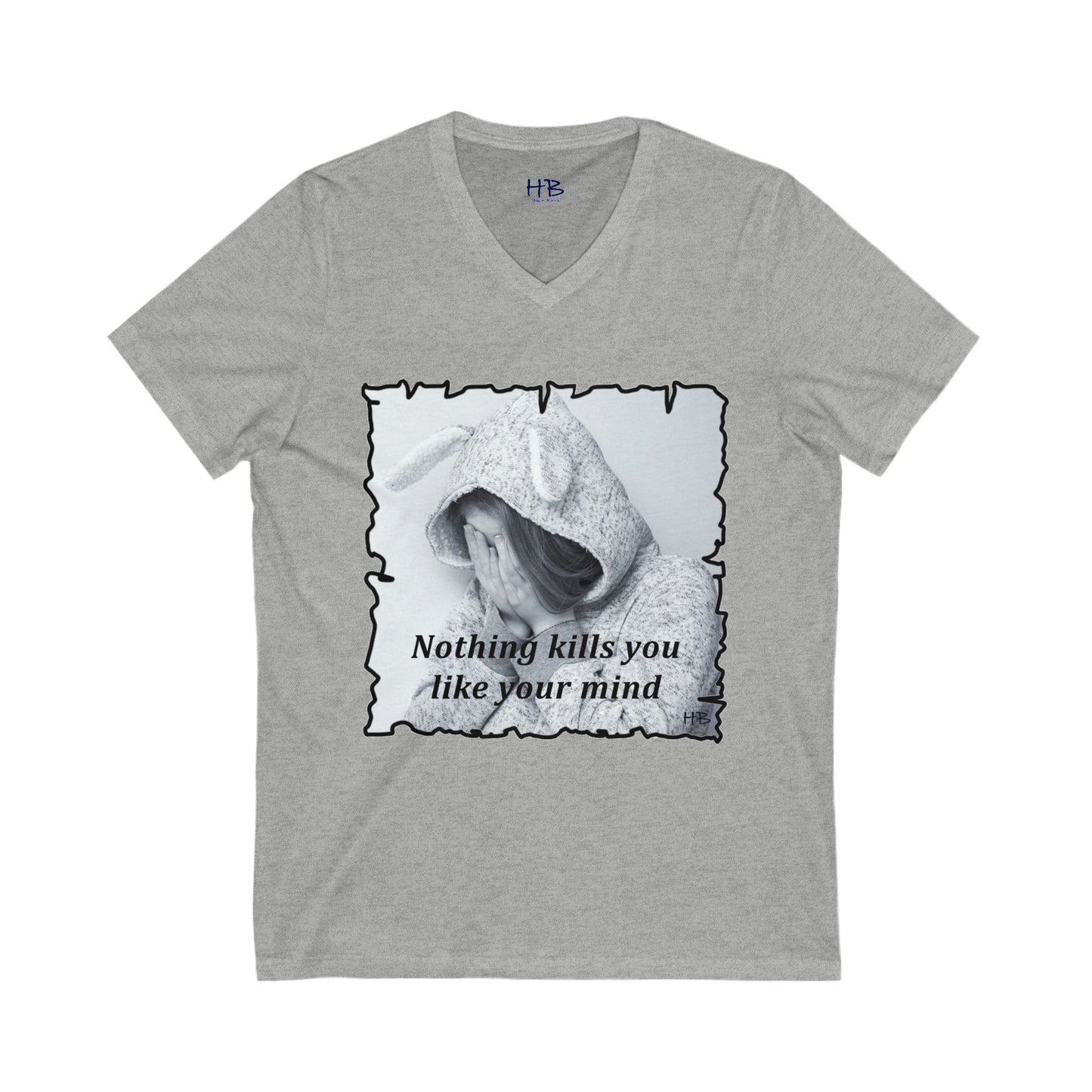 Mental Fortress brings Inner Peace (Unisex Jersey Short Sleeve V-neck - Comfortable Everyday Wear)