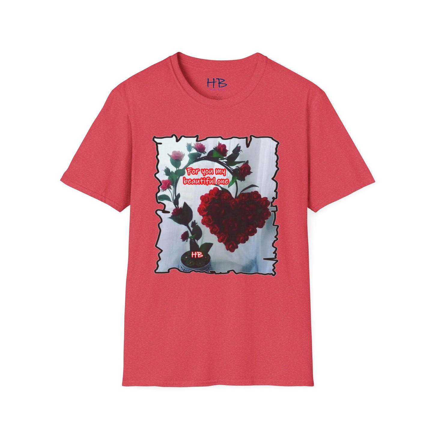 A Botanical Elegance Wearable Ode to Love; A Red Heart Rhapsody Floral Symphony Romantic Reverie