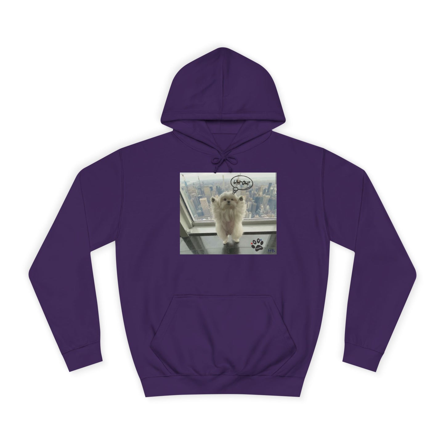 Bichon Maltese paws in the air in trouble with K9 dog patrol (Hoodie - Cozy and Durable)