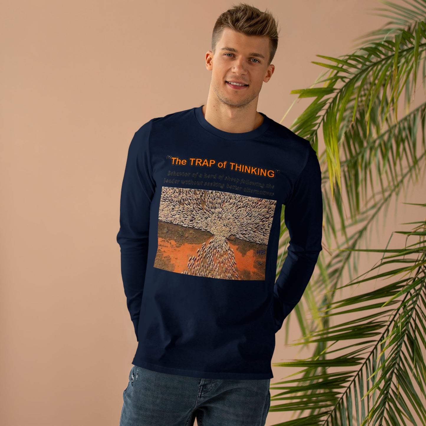 Thought-Provoking Independent Thinker (Men's Base Longsleeve Tee - All-Season Wear)