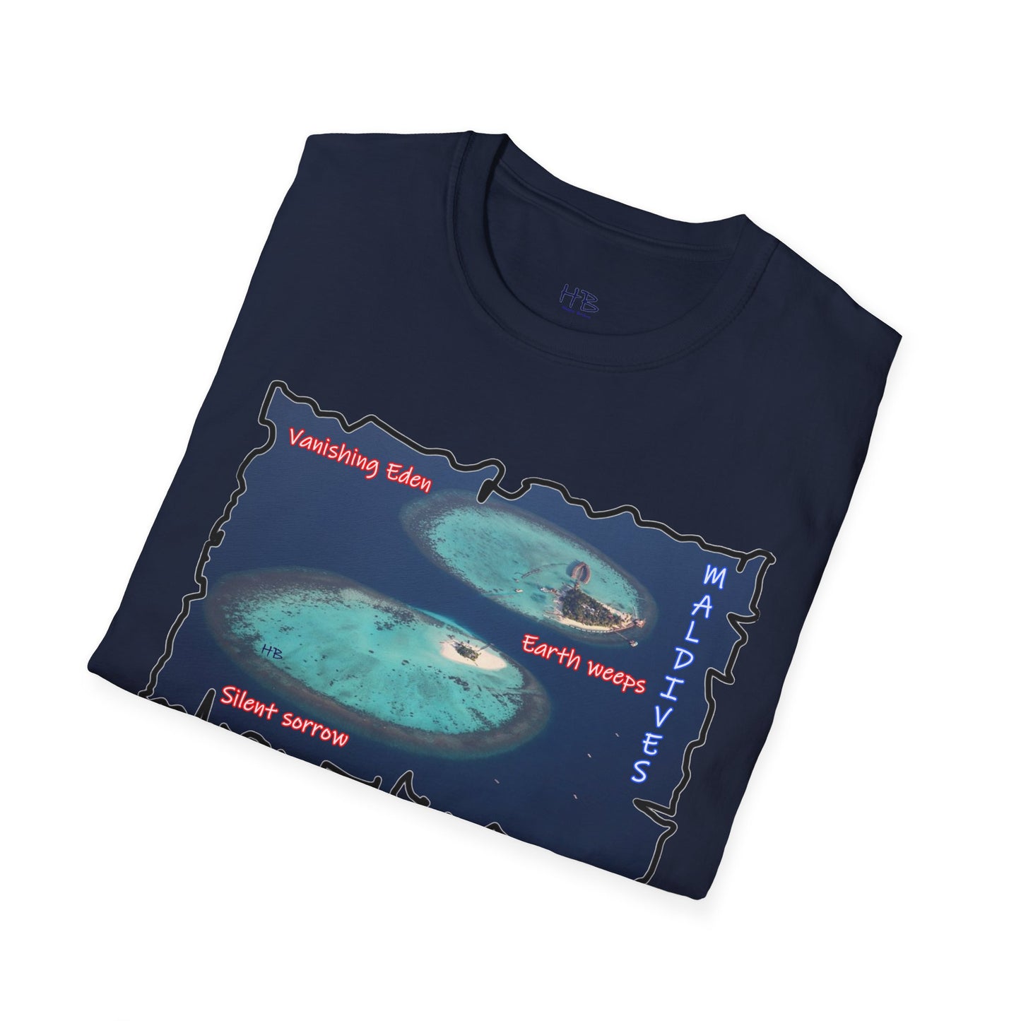 Climate Crusader Earth's Cry Tee;  Ocean's Embrace Crisis Conscious Maldives Melancholy