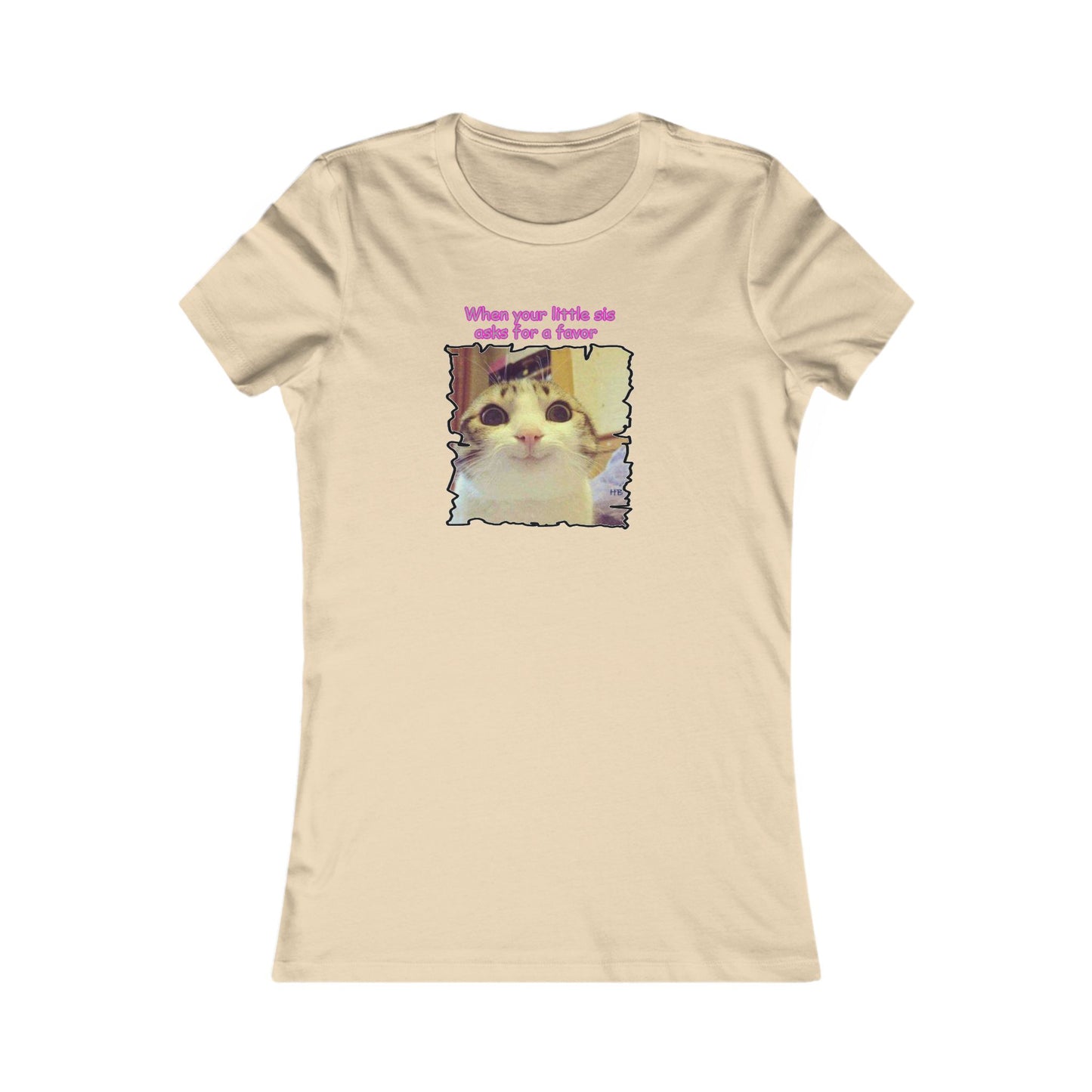 Adorable cat soft eyes like little sister asking for a favor (Women - Premium Cotton Tee)