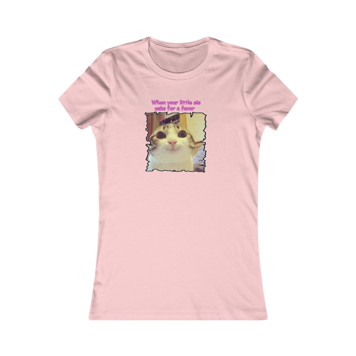 Adorable cat soft eyes like little sister asking for a favor (Women - Premium Cotton Tee)