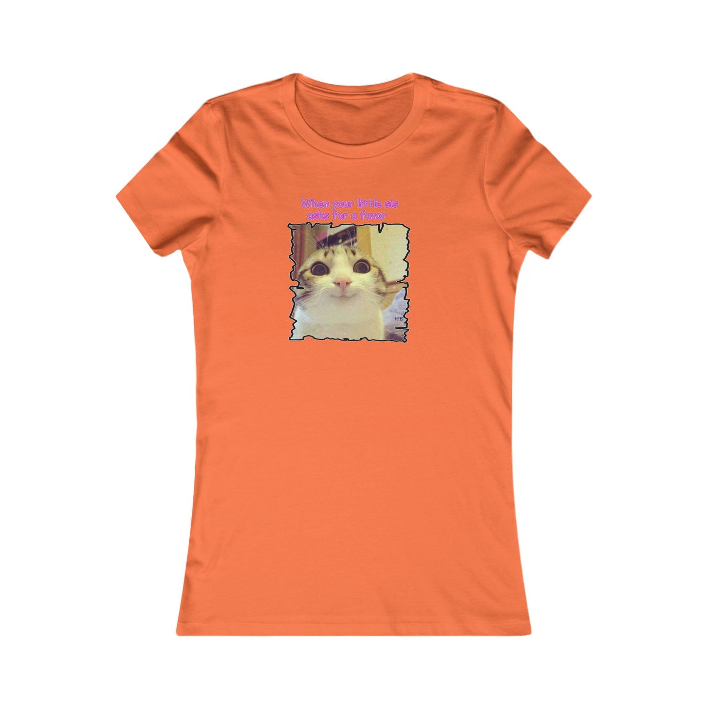 Adorable cat soft eyes like little sister asking for a favor (Women - Premium Cotton Tee)