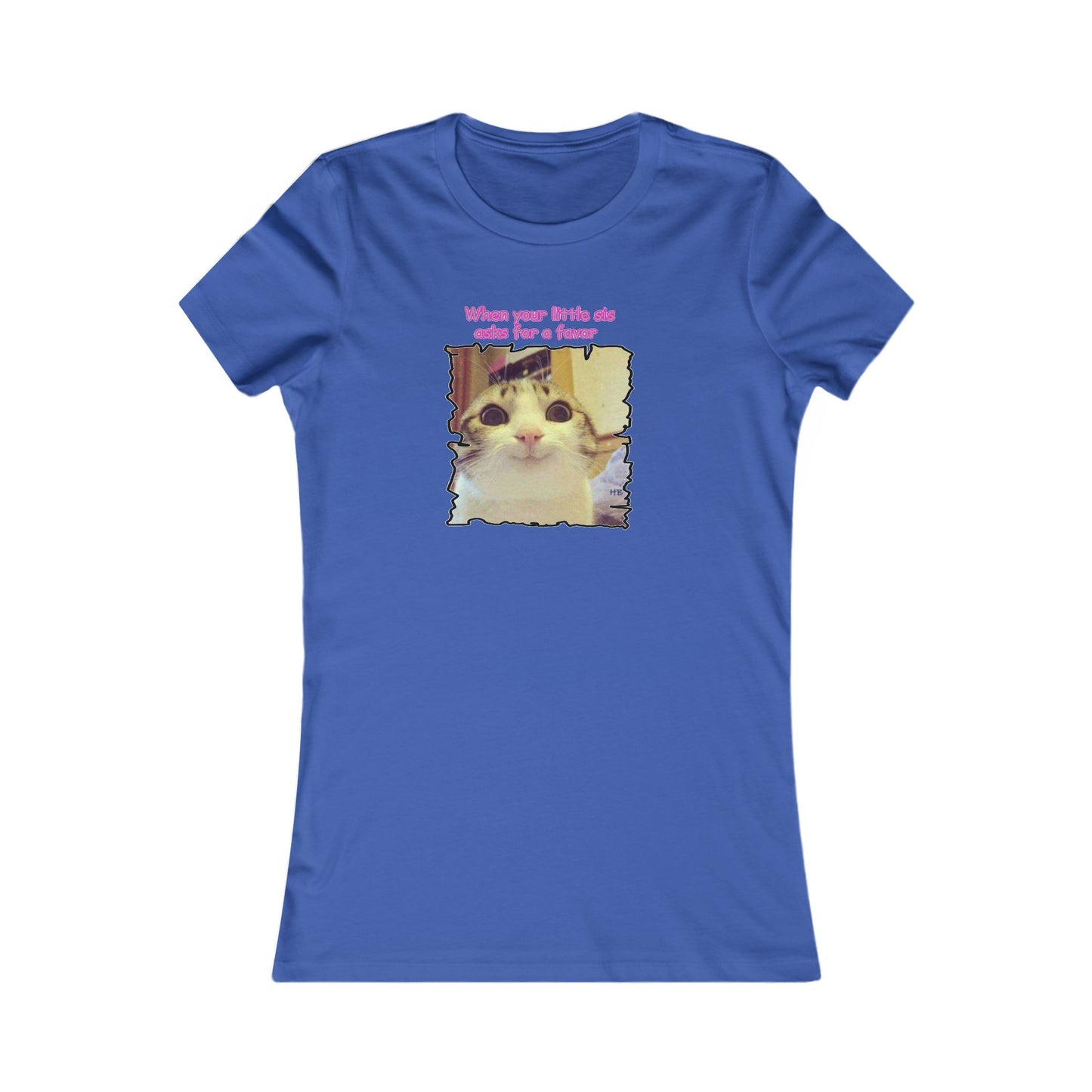 Adorable cat soft eyes like little sister asking for a favor (Women - Premium Cotton Tee)