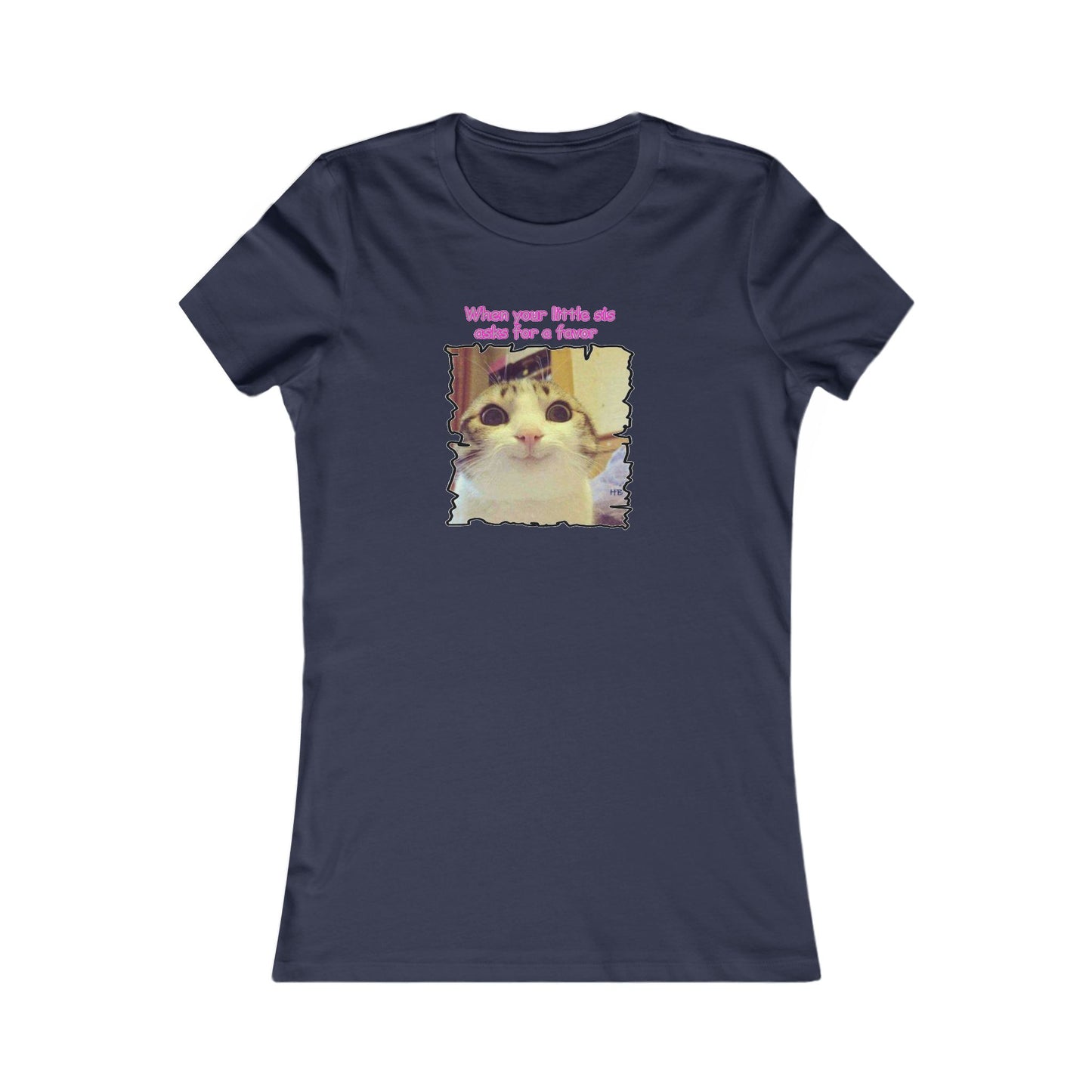 Adorable cat soft eyes like little sister asking for a favor (Women - Premium Cotton Tee)