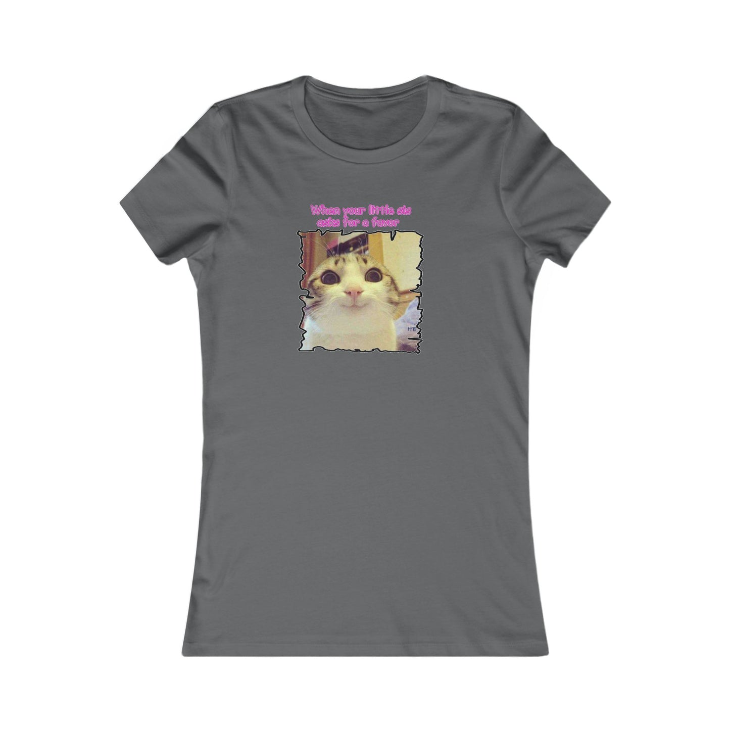 Adorable cat soft eyes like little sister asking for a favor (Women - Premium Cotton Tee)