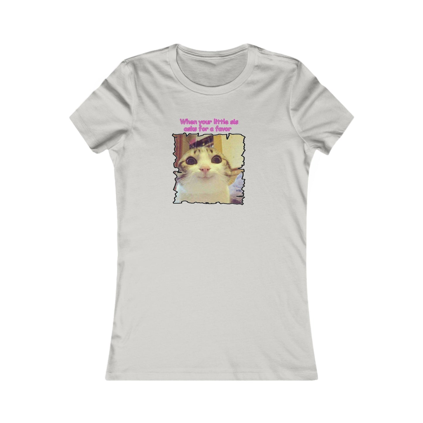 Adorable cat soft eyes like little sister asking for a favor (Women - Premium Cotton Tee)